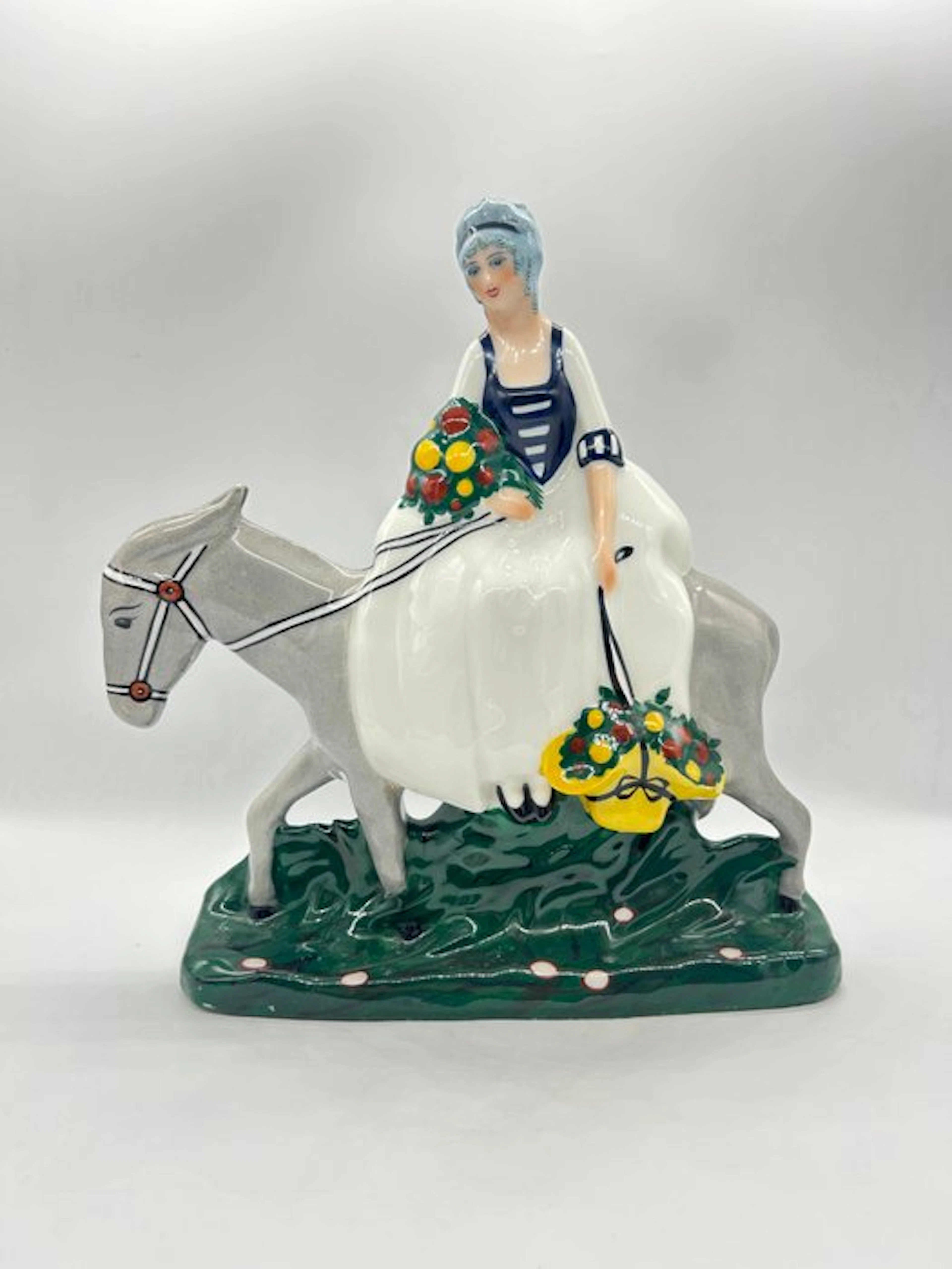 Etling Editions Paris - Figure - "Lady on a donkey" - Porcelain