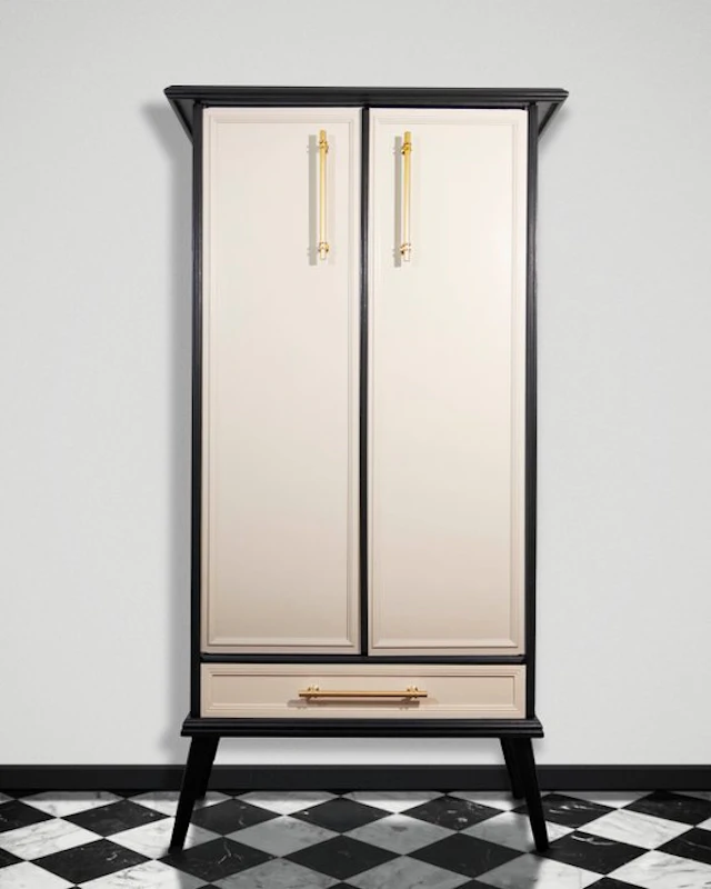 Liquor cabinet - Wood - Mobile bar in Chanel style