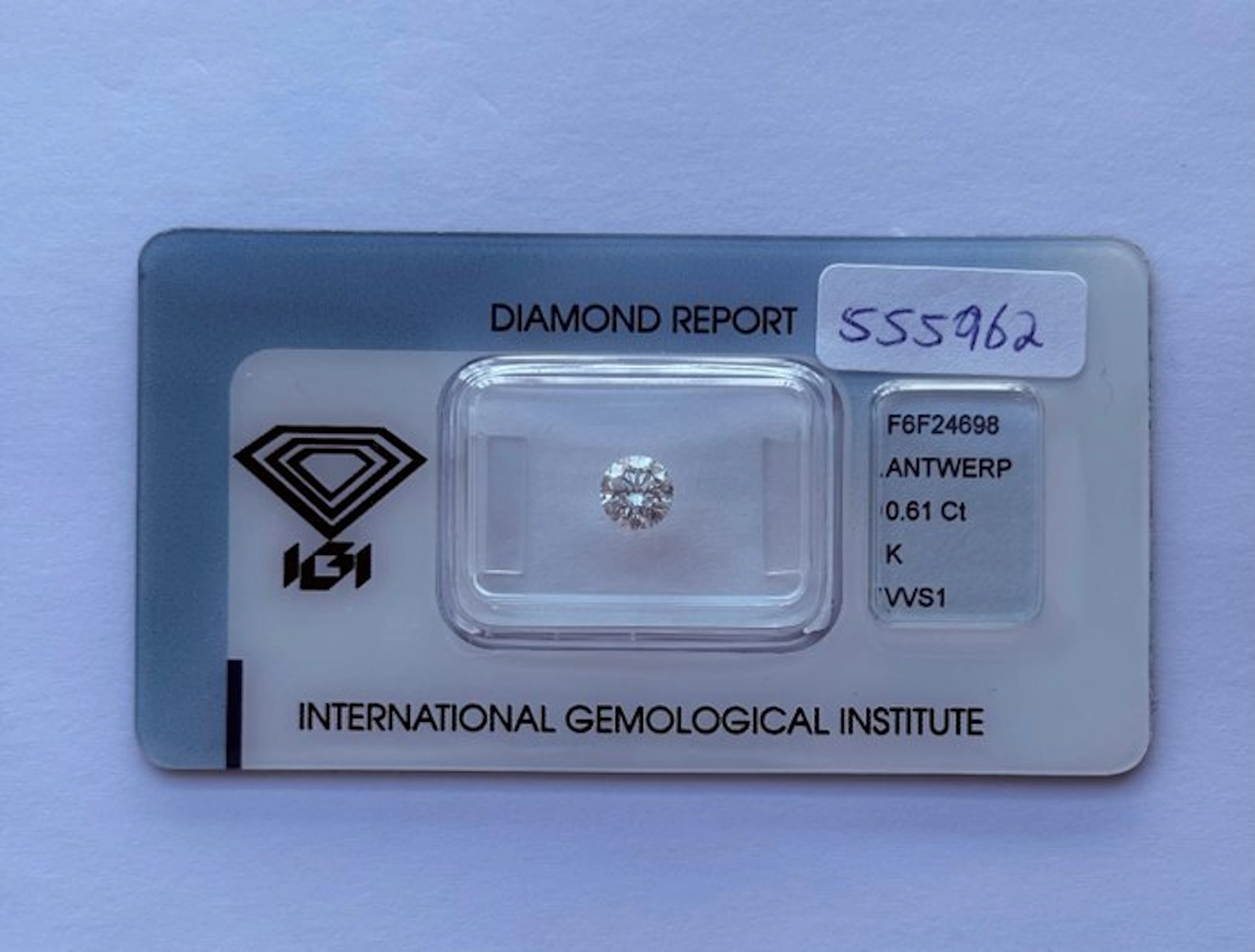 No reserve price - 1 pcs Diamond (Natural) - 0.61 ct...