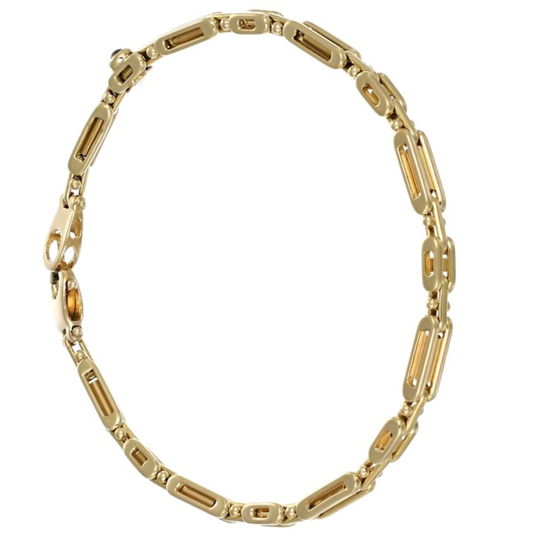Bracelet - 18 kt. Yellow gold - 0.06ct. tw. Sapphire - Made in Italy - Handmade