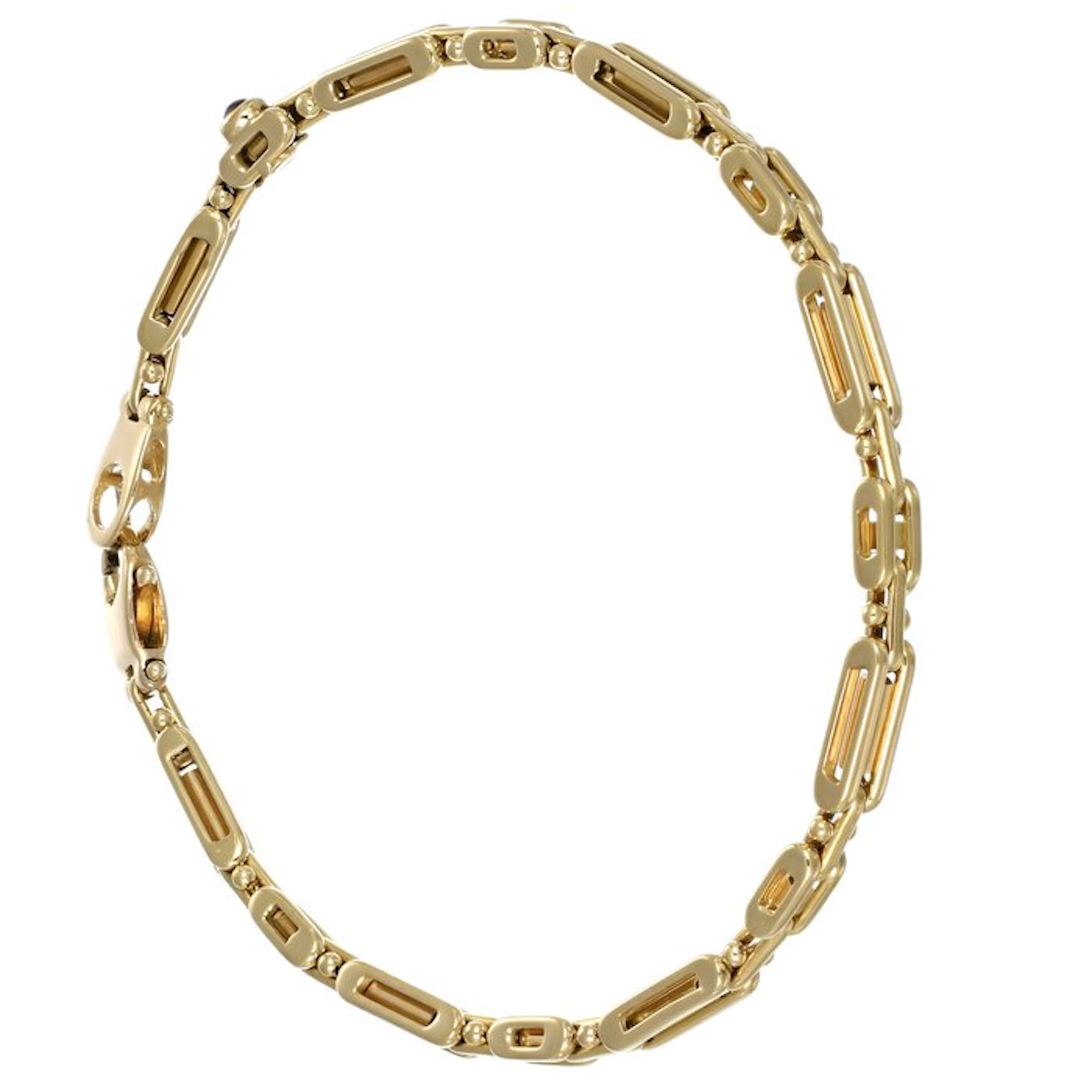 Bracelet - 18 kt. Yellow gold - 0.06ct. tw. Sapphire - Made in Italy - Handmade