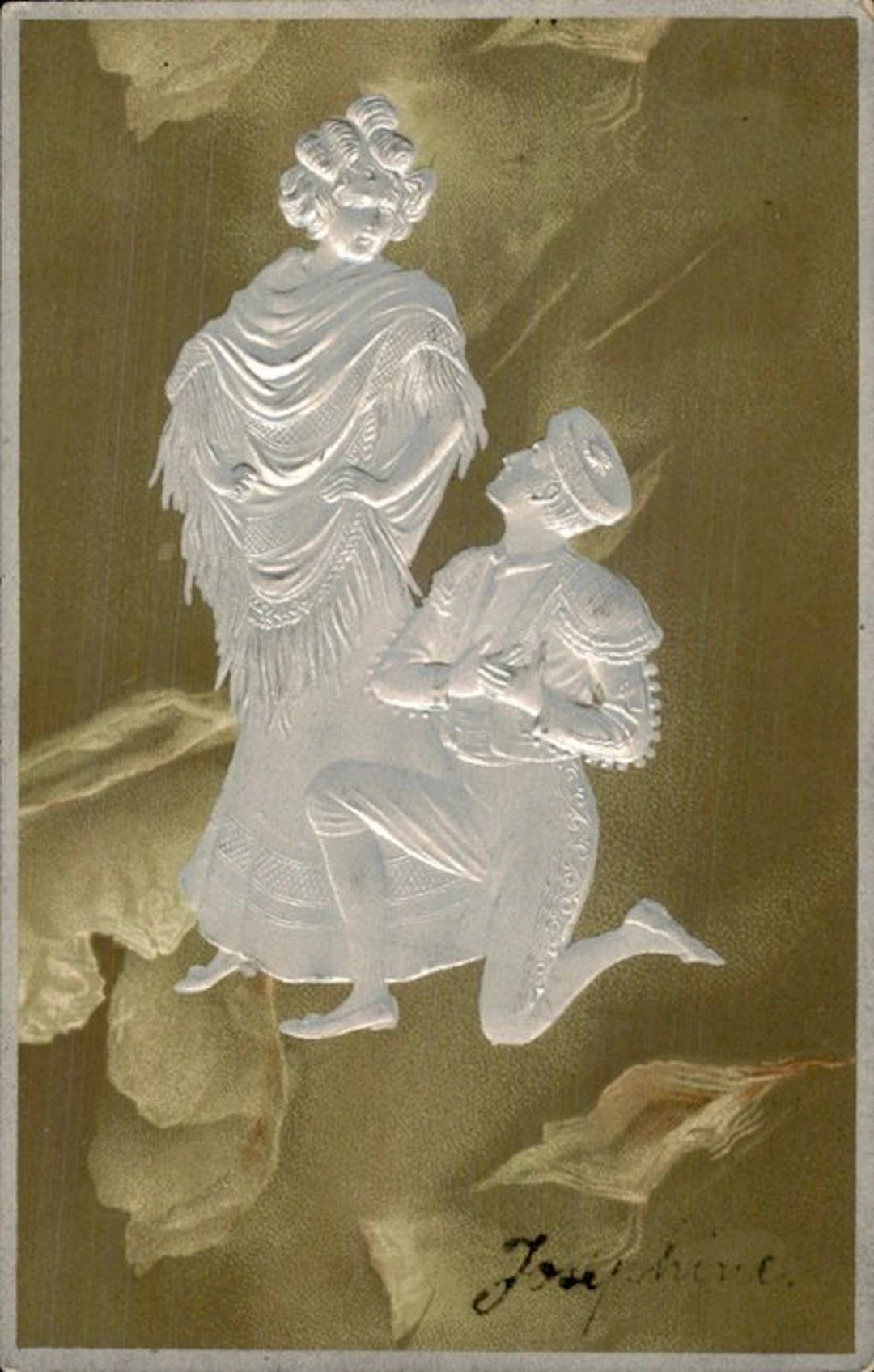 Art Nouveau - Raphael Kirchner - unsigned - silver - - Postcard (4) - 1900-1905