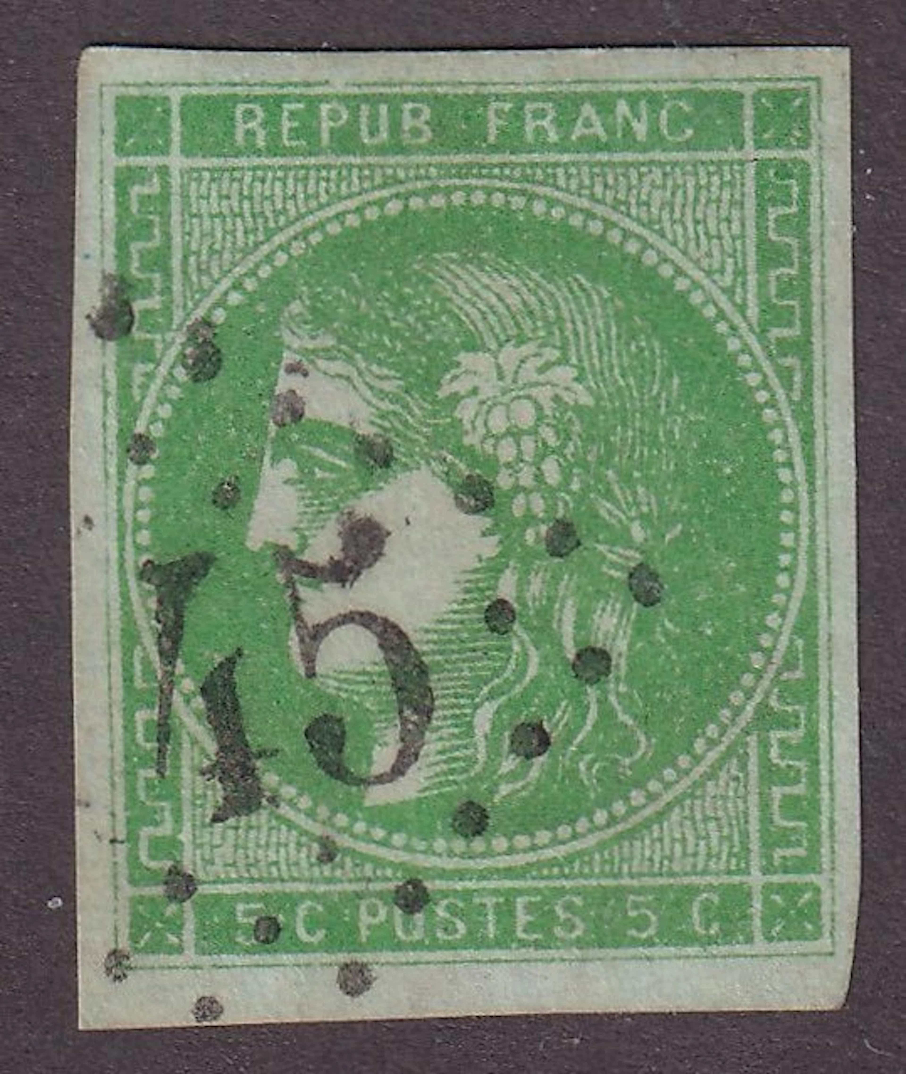 France - 5c green - TB - Yvert n°42B