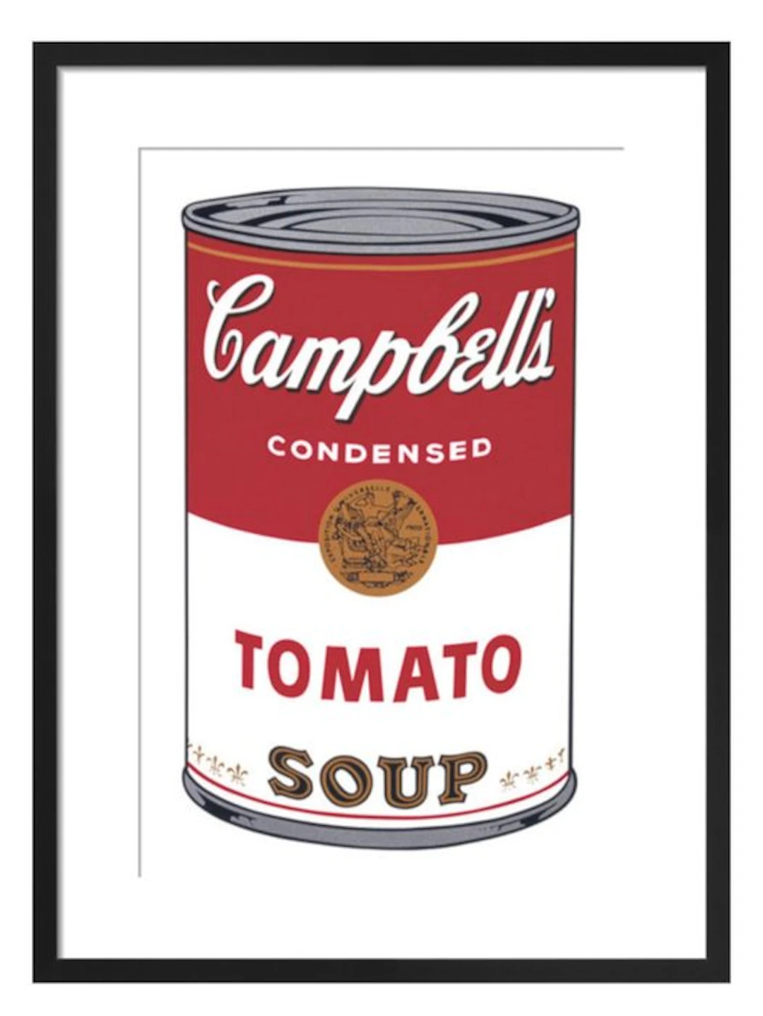Andy Warhol - “Campbell's Soup I: Tomato, 1968”.