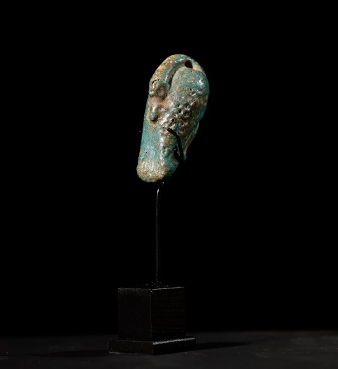 Ancient Egypt, Goose faience amulet - 2 cm