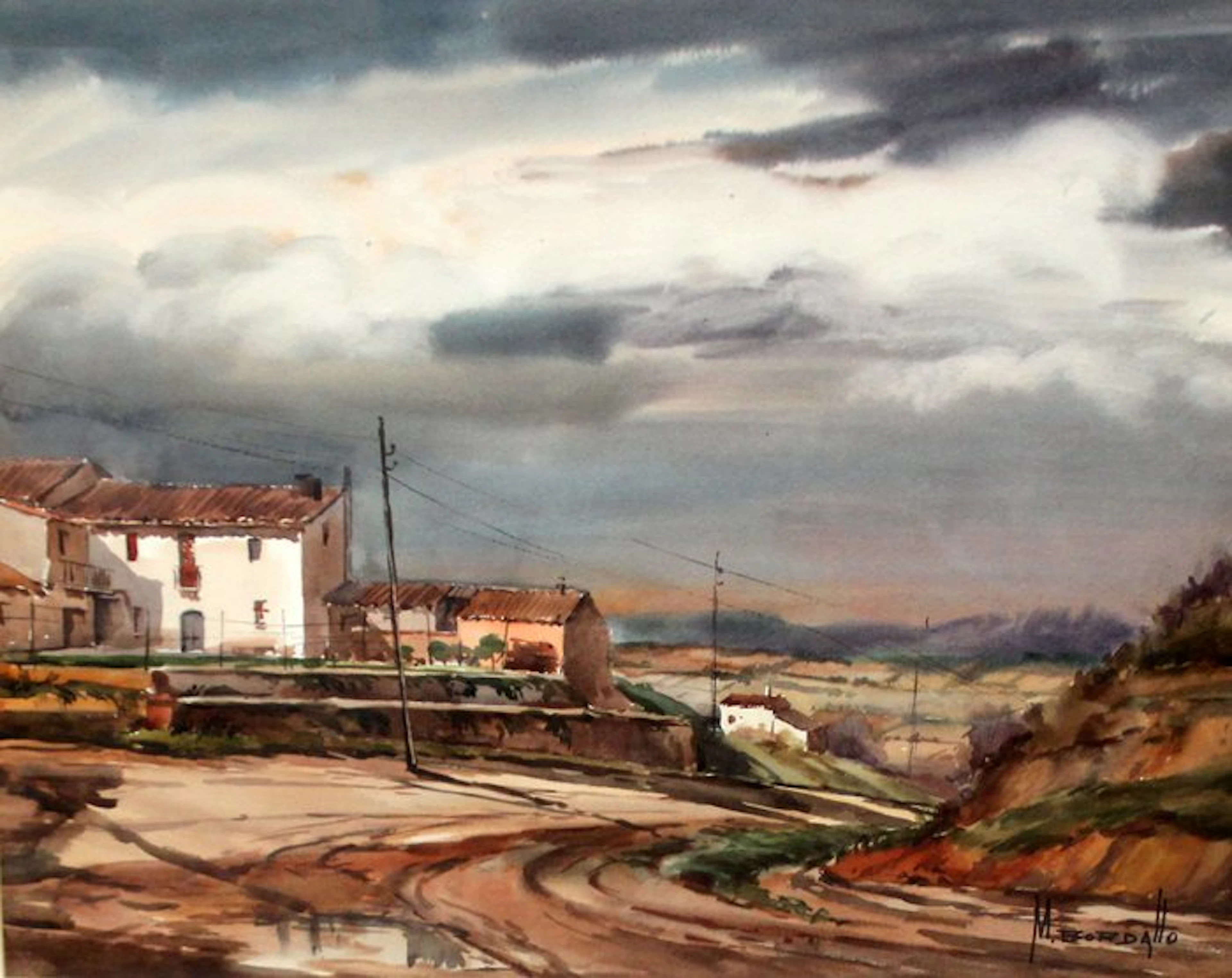 Manuel Bordallo Solé (1920-1996) - Paisaje rural