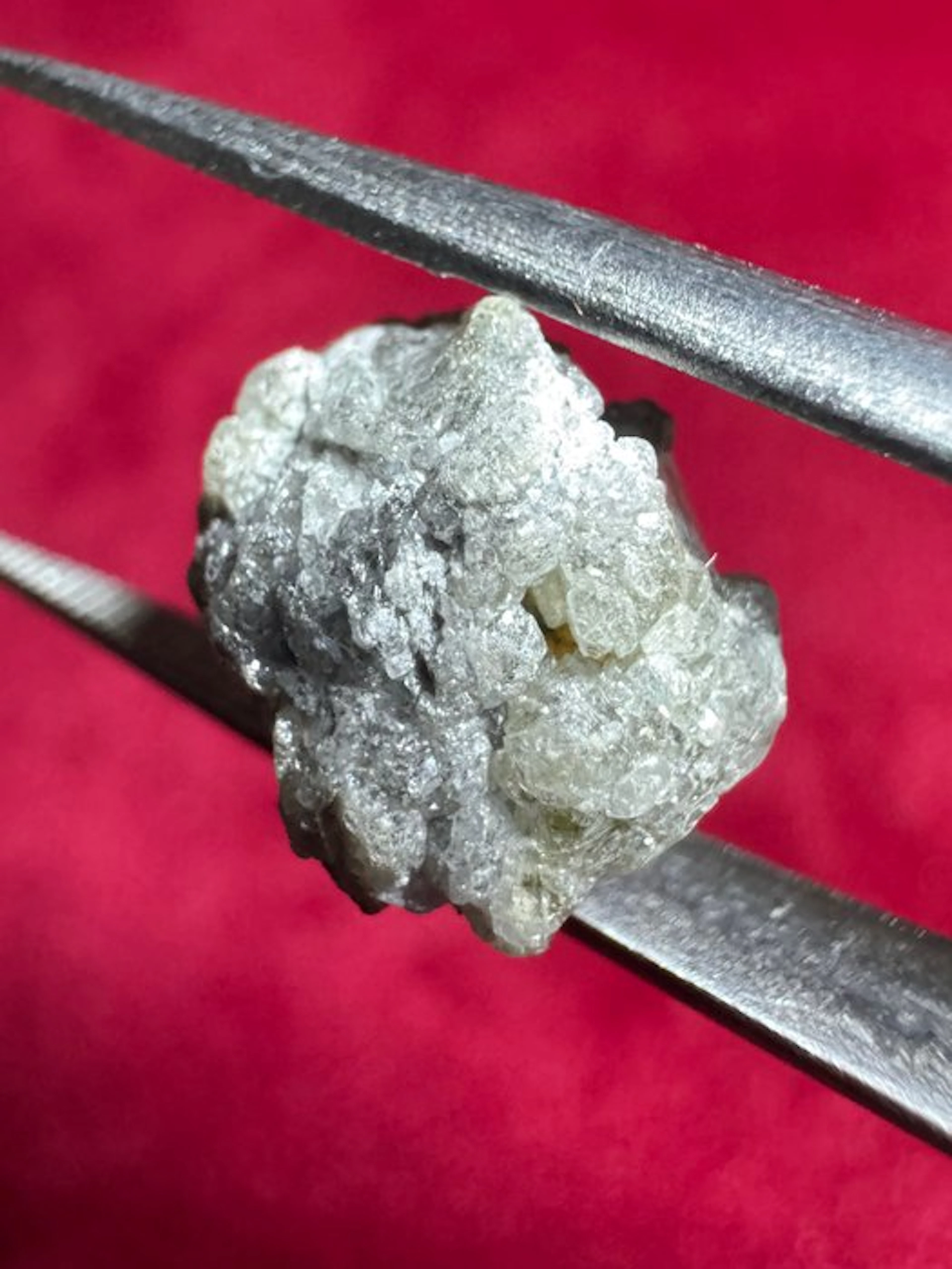 Natural rough diamond, light gray. 6.46 ct Rough- 1.29 g