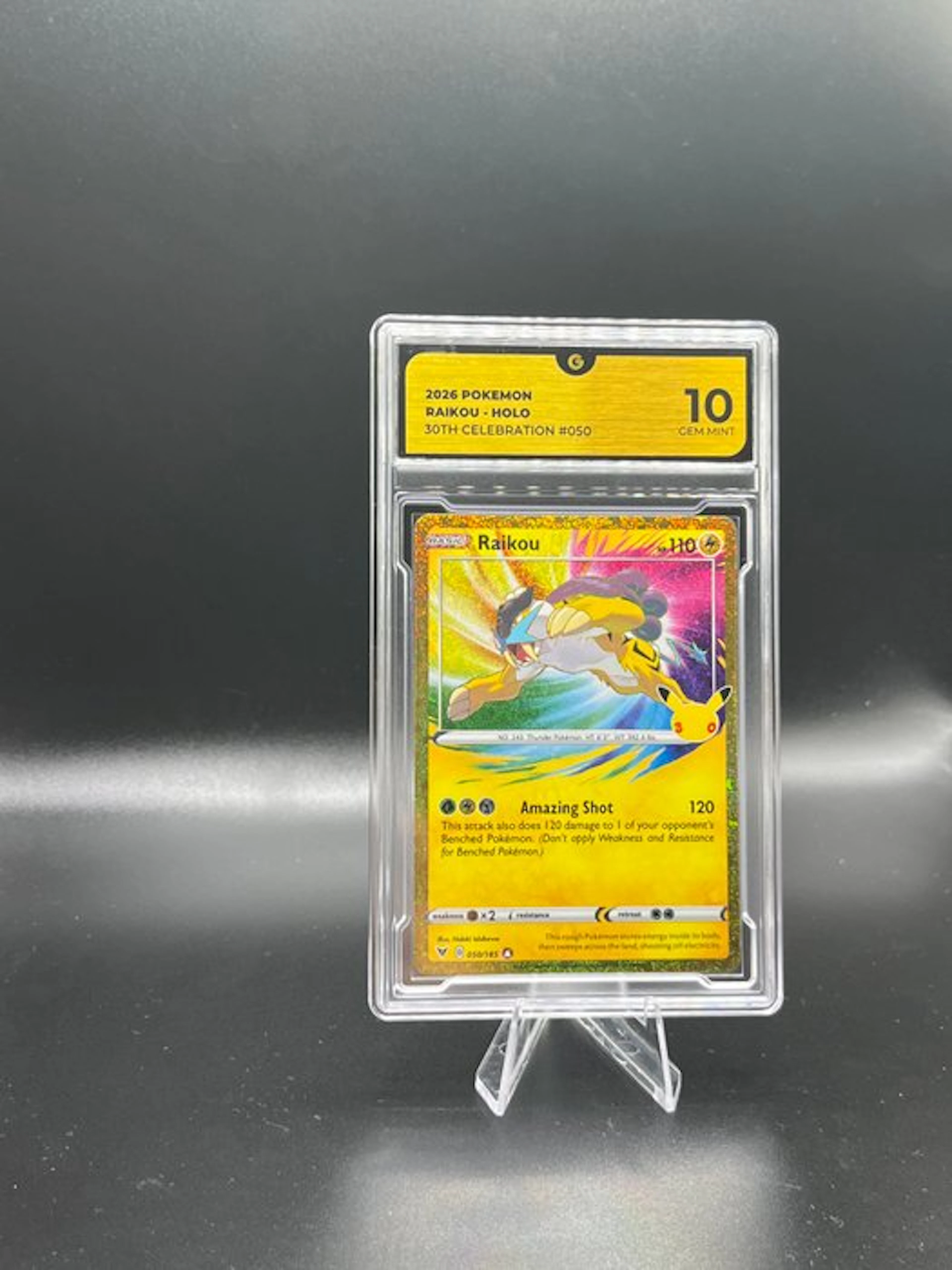 Pokémon - 1 Graded card - Raikou 050 30TH Anniversary - GG 10