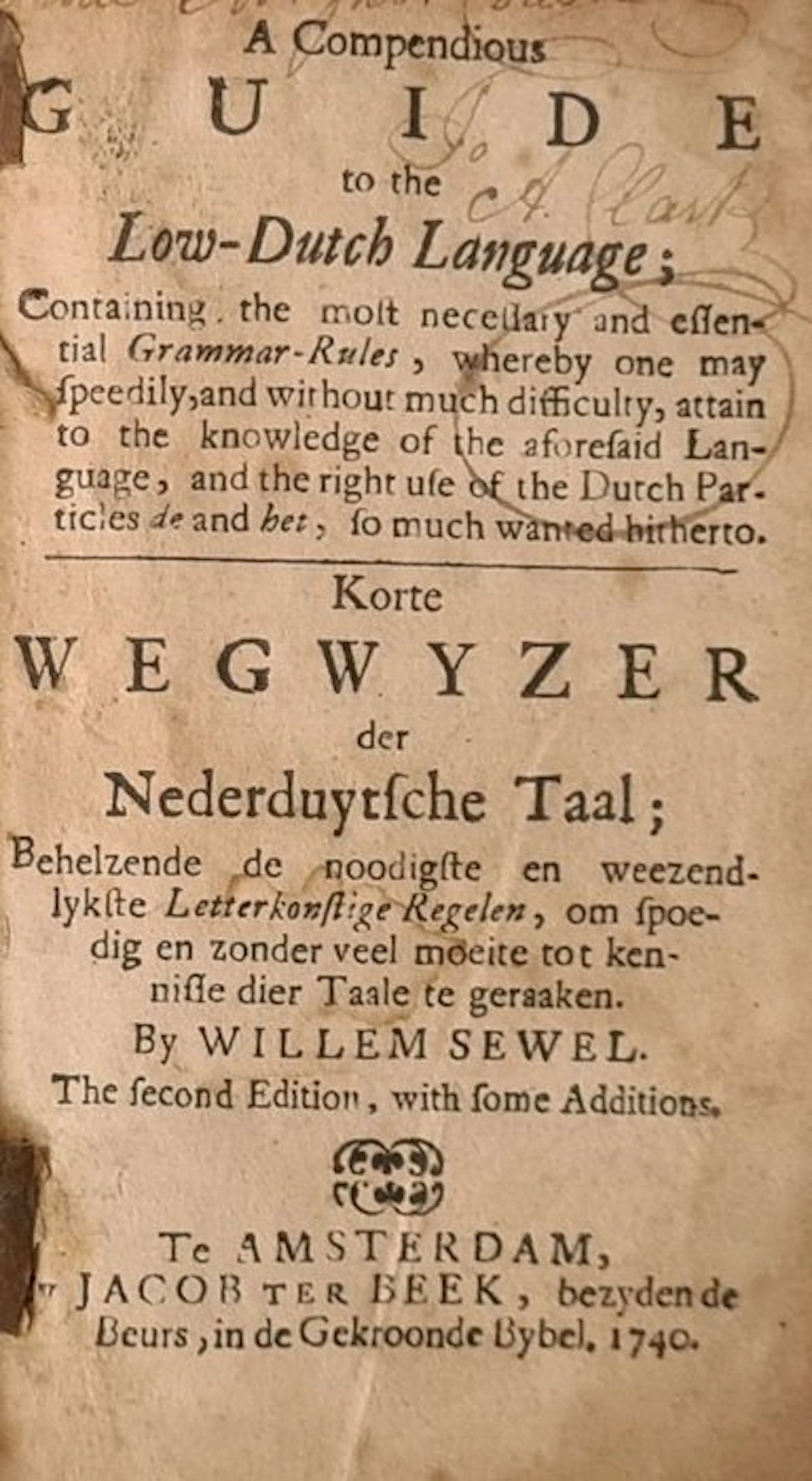 Willem Sewel - A compendious guide to the Low-Dutch...