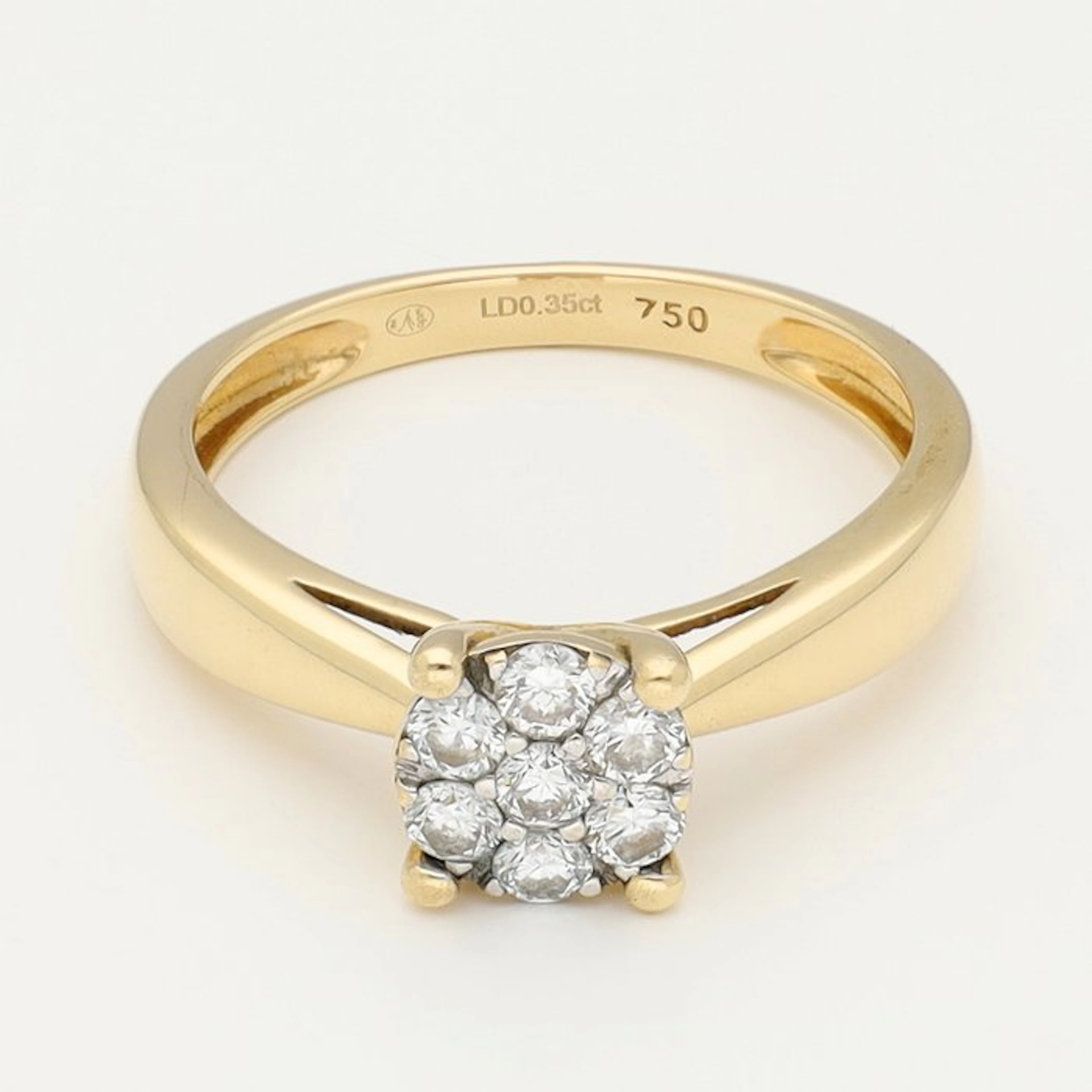 Ring - 18 kt. Yellow gold Diamond (Natural)