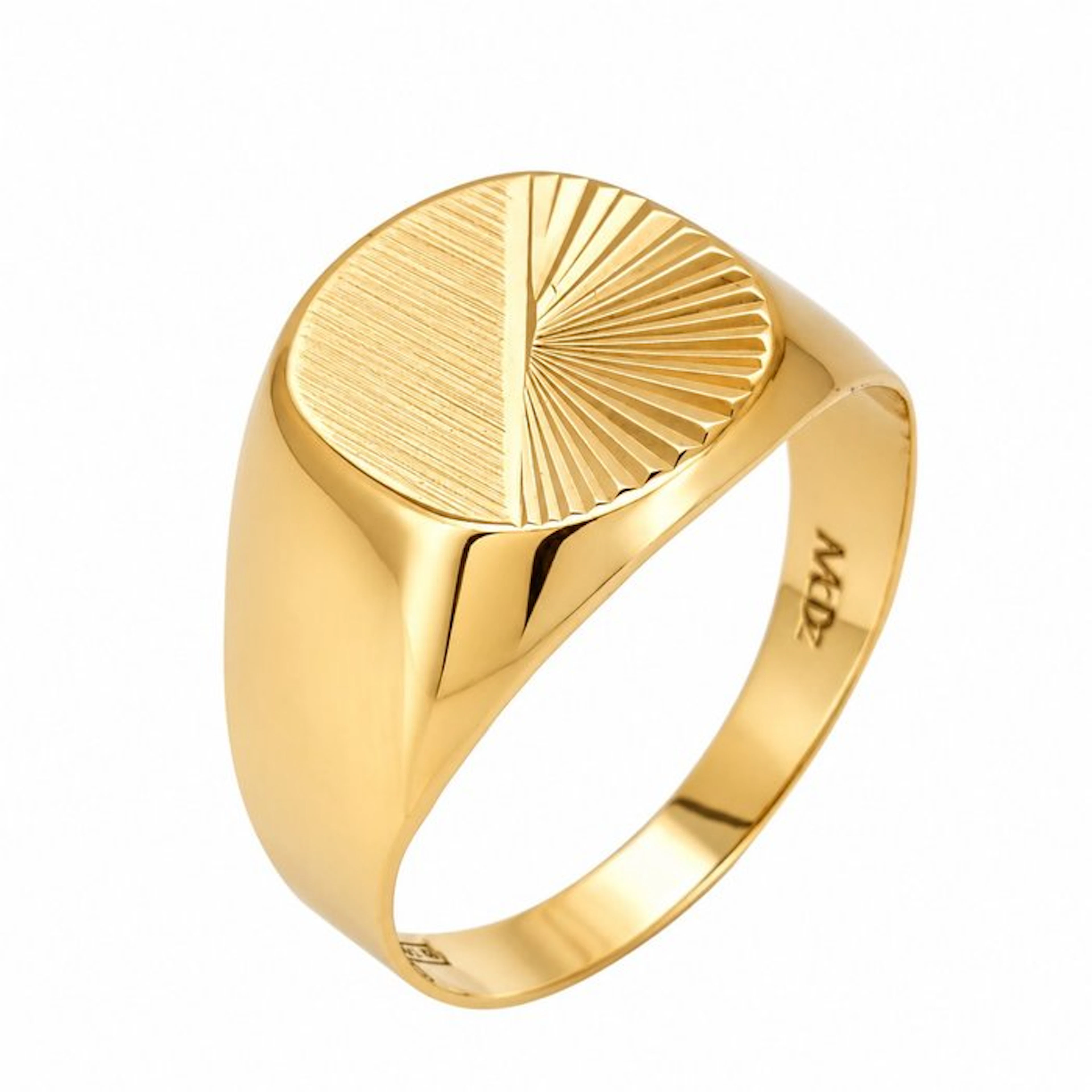No reserve price - Ring - 18 kt. Yellow gold - Made in Italy - Handmade