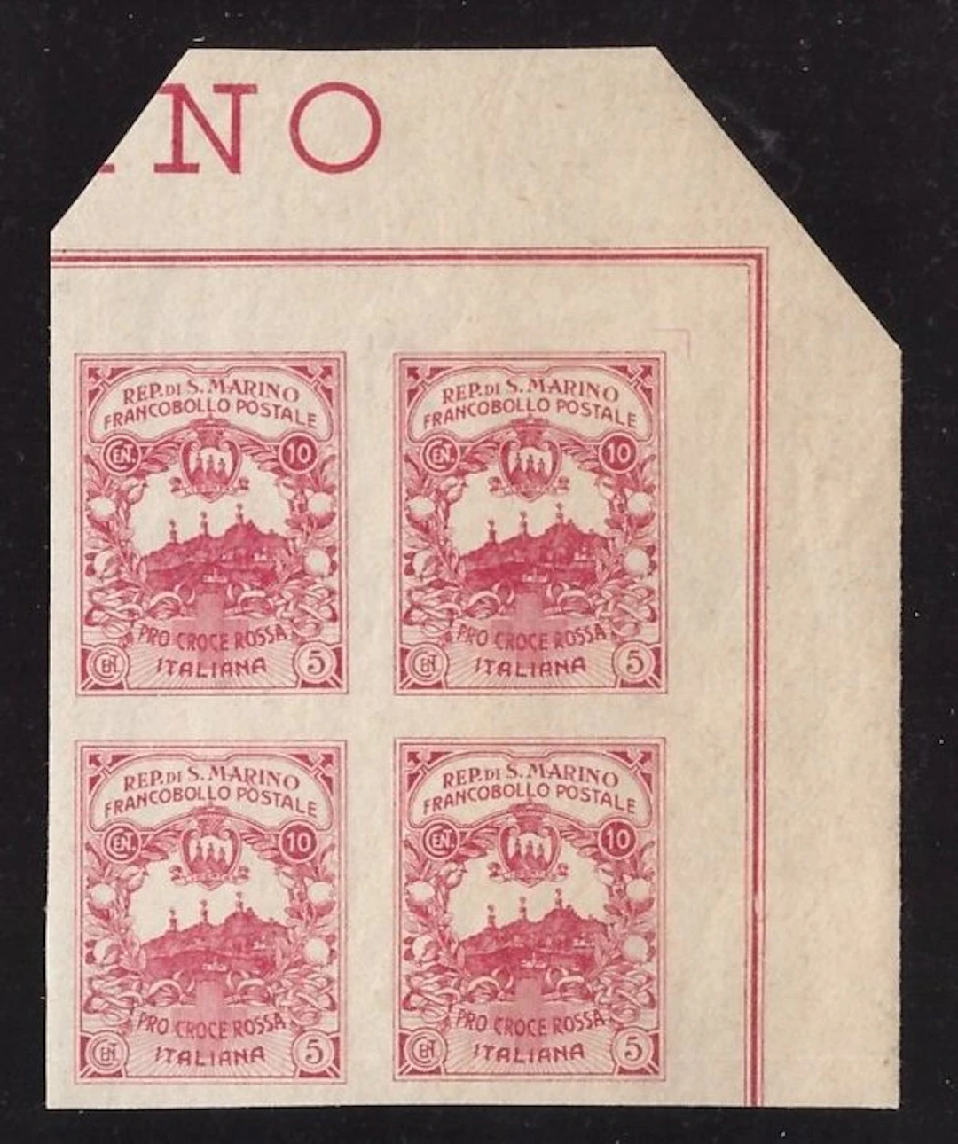 San Marino 1916 - 10 + 5 centesimi Pro Croce Rossa