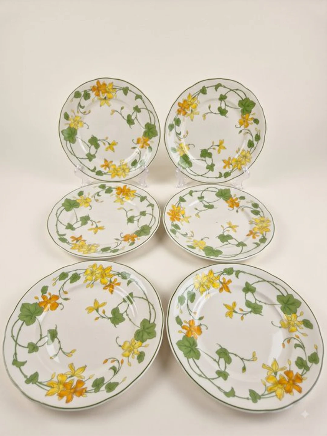 Villeroy & Boch - Plate (6) - Geranium - Porcelain - 1. Choice!