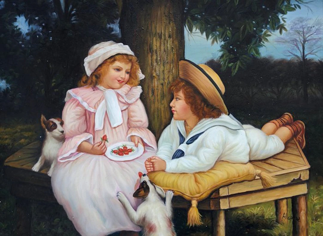 Frederick MORGAN (1847/56-1927) Dans le goût de - Les petits gourmands