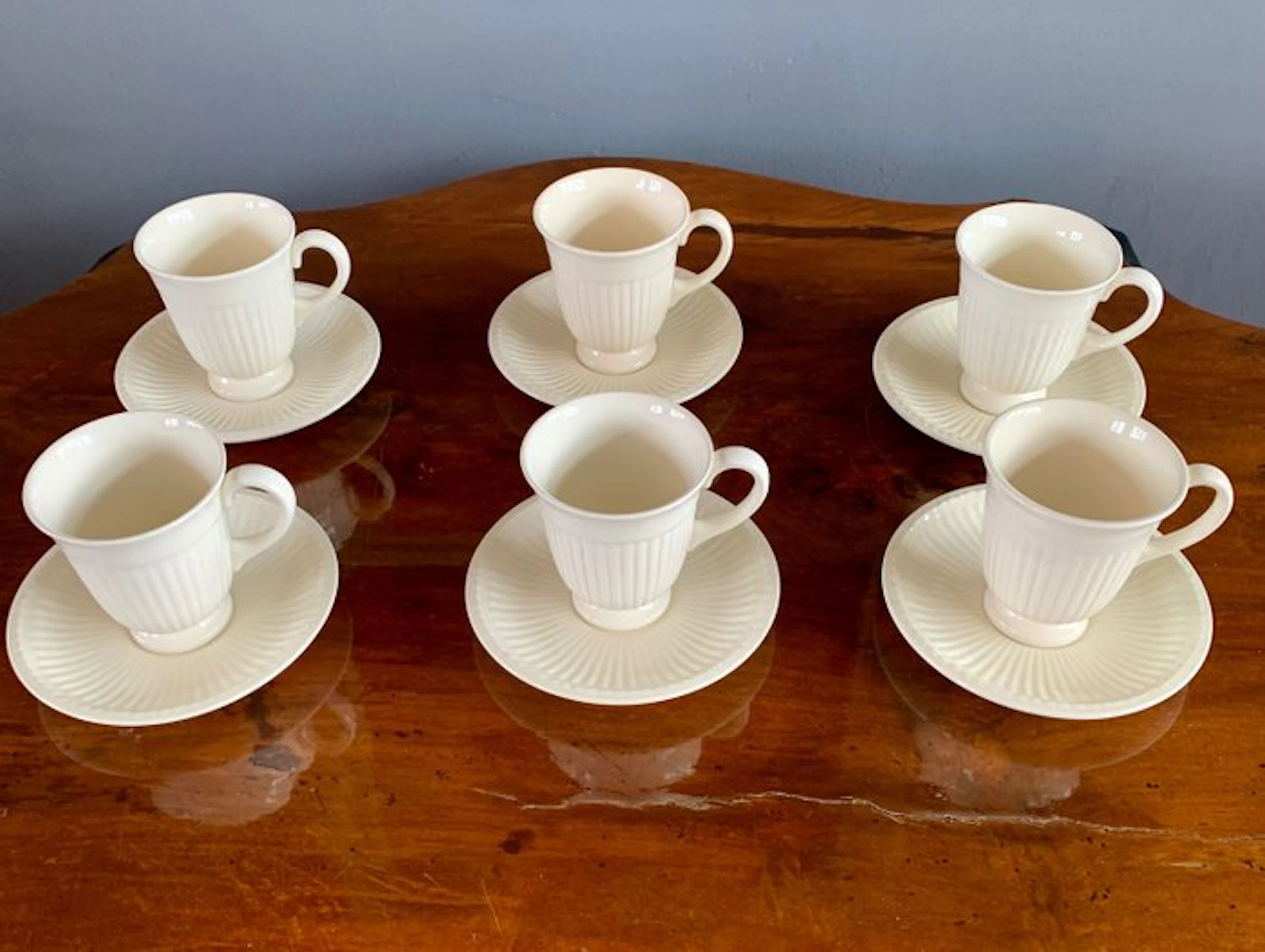Wedgwood - Coffee cup (6) - Edme Koffiekopjes met schoteltjes - Queen's Ware