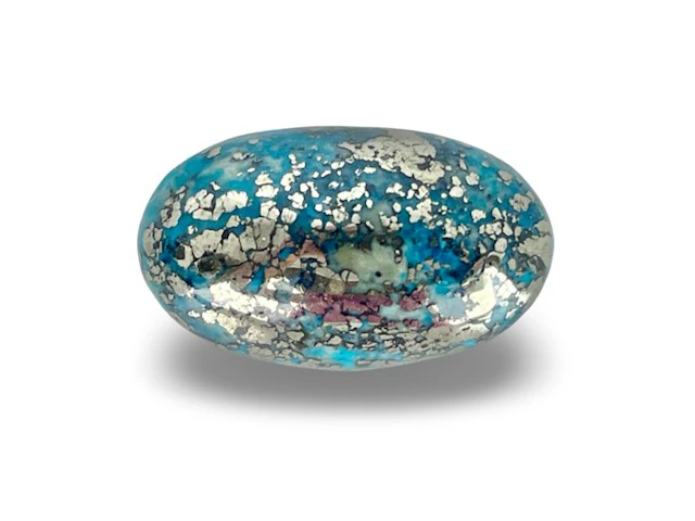 Nischapur turquoise with pyrite - 62.75 ct Cabochon- 12.55 g