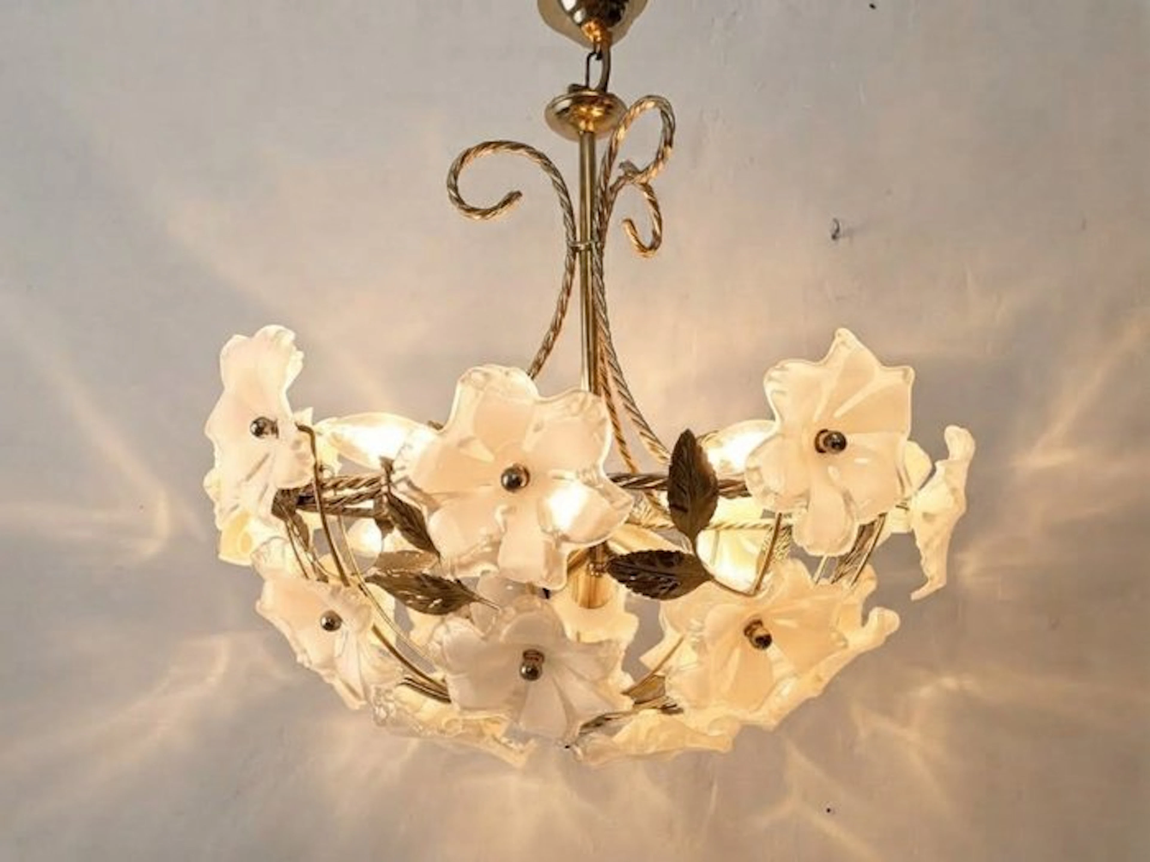 Lamp - Exquisite ceiling lamp in Hollywood Regency style...