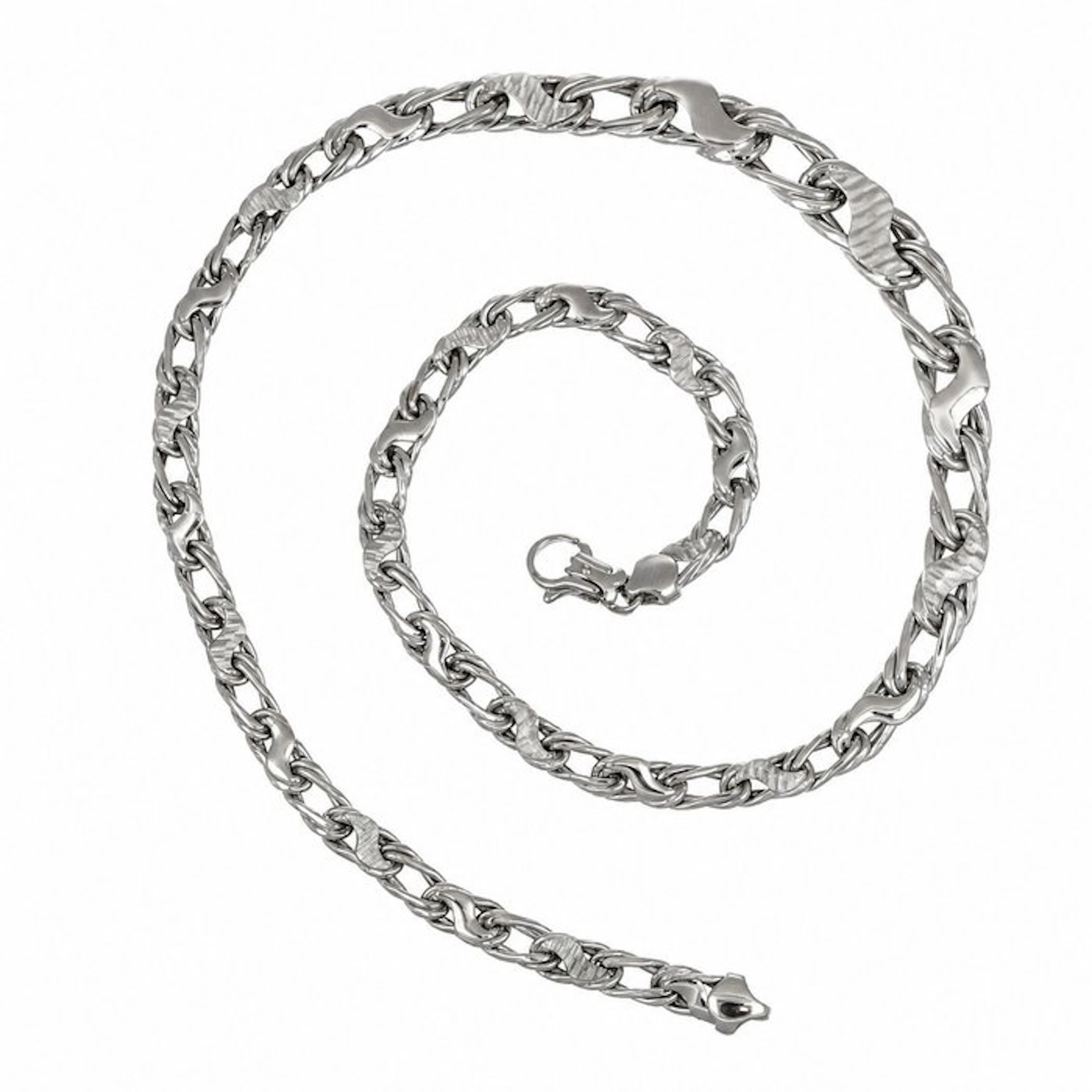 Necklace - 18 kt. White gold - Made in Italy - Handmade