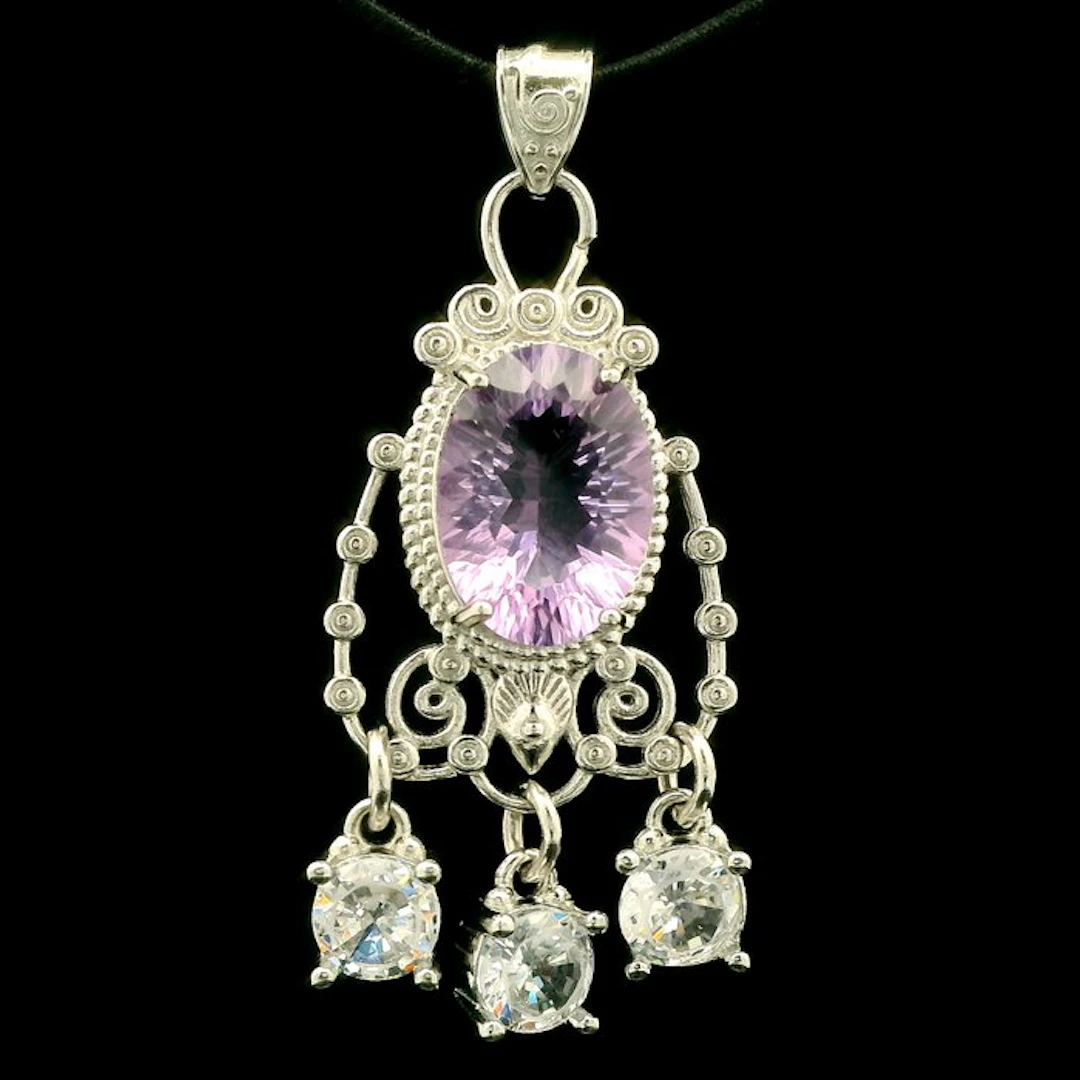 Amethyst - Amethyst Chandelier Pendant – approx