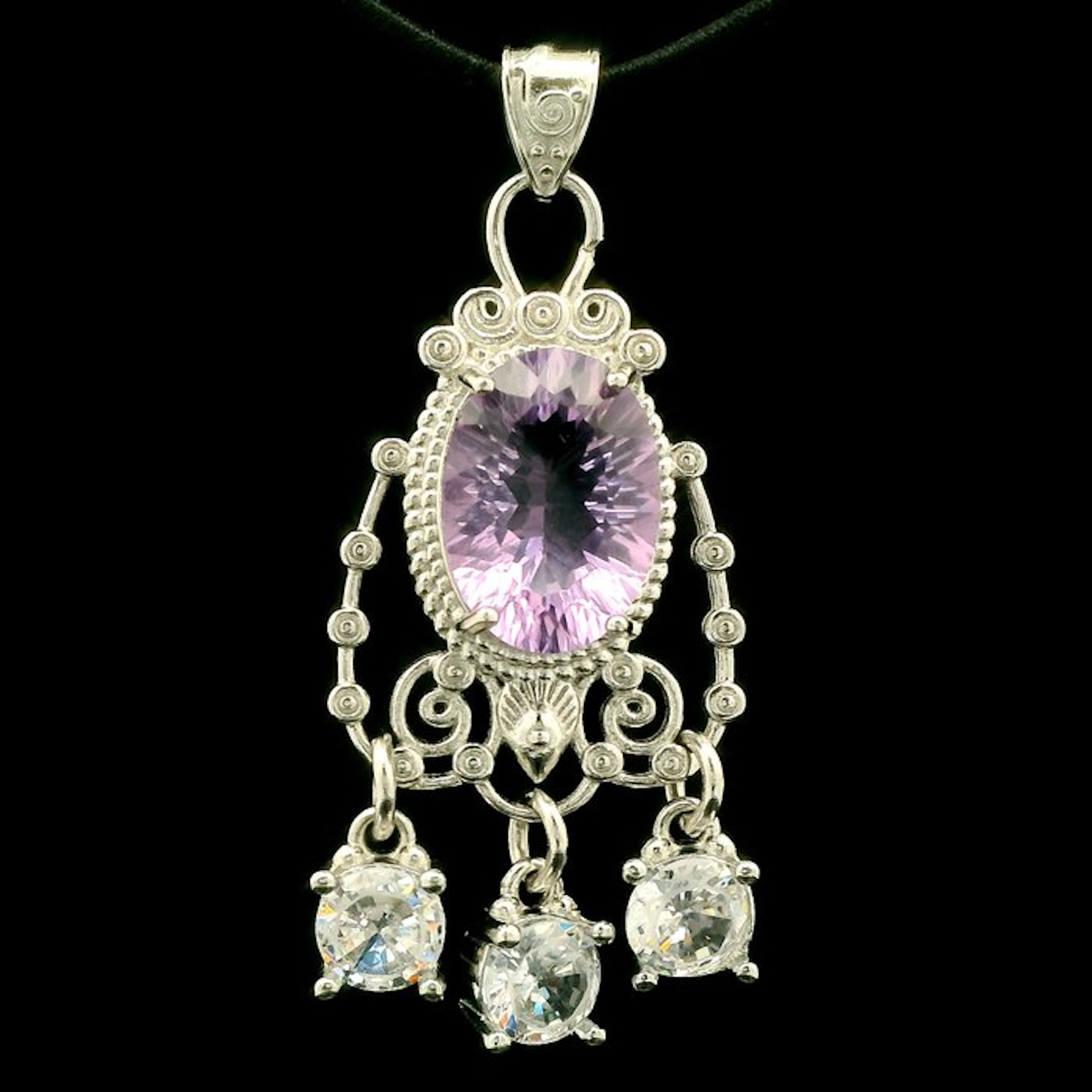 Amethyst - Amethyst Chandelier Pendant – approx