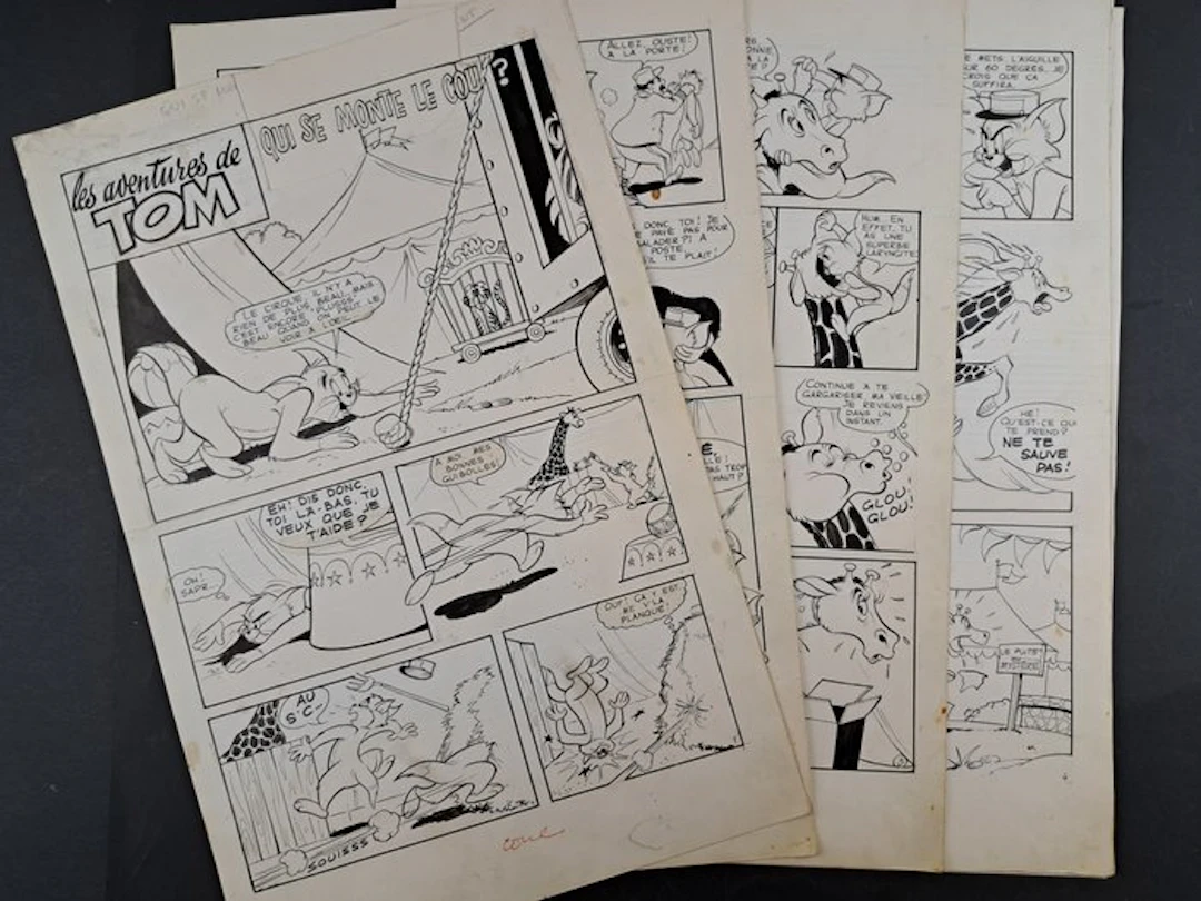 Scala, Guido - 8 Original page - Les Aventures de Tom "Qui se monte le Cou?"
