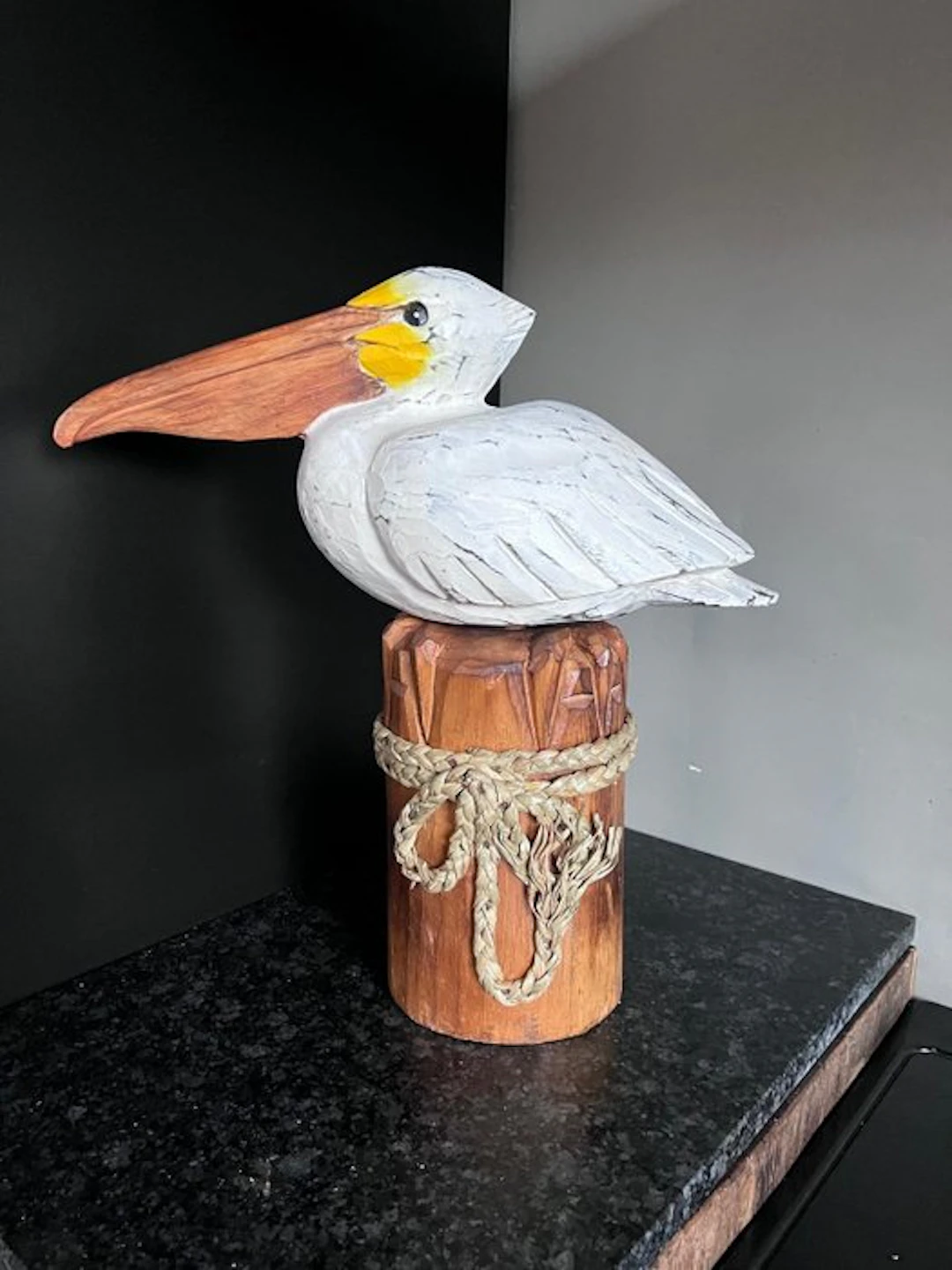 Decorative ornament - Europe - Large Wooden Pelican 45cm