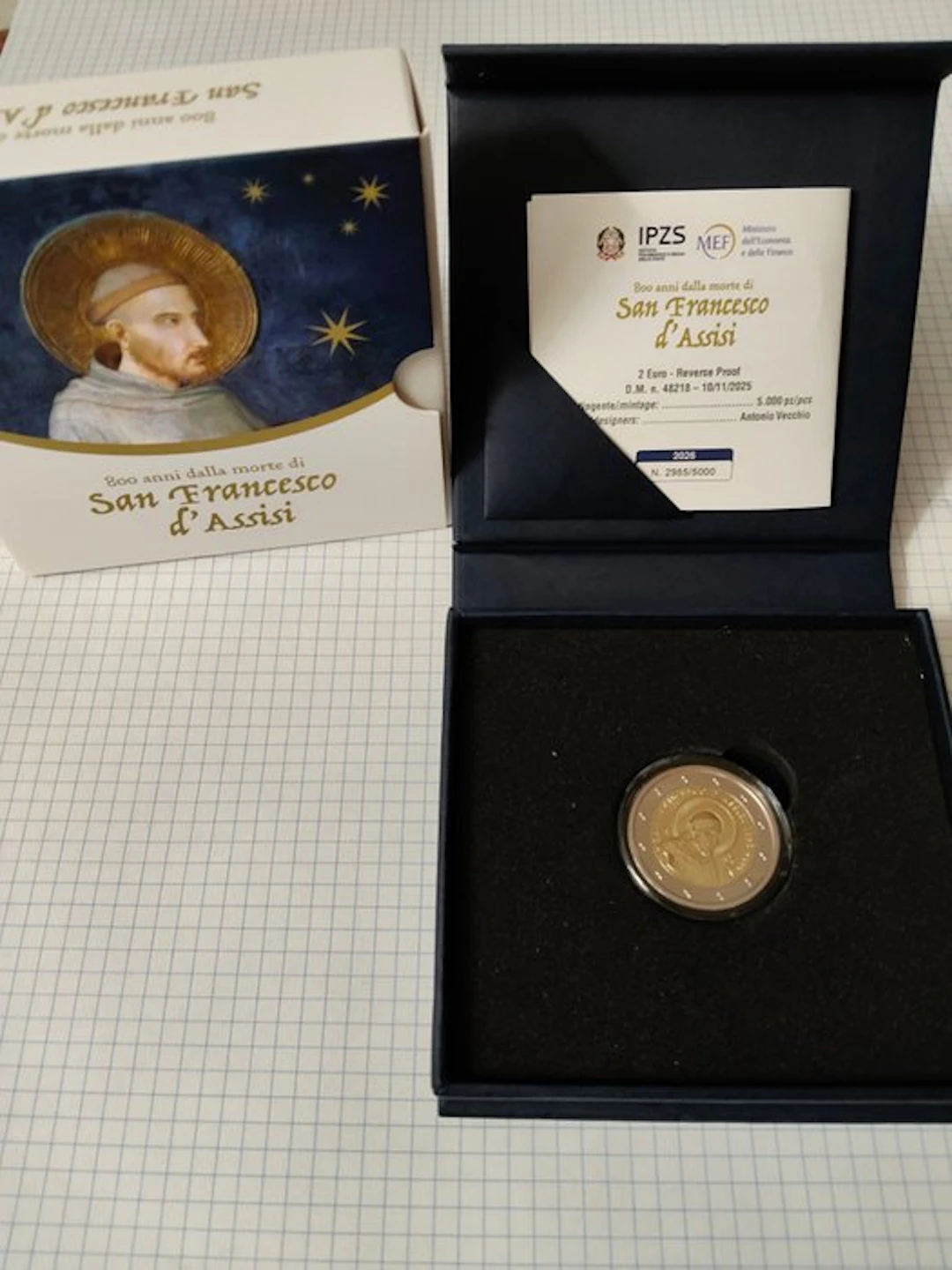 Italy. 2 Euro 2026 "San Francesco d'Assisi" Reverse Proof (No reserve price)