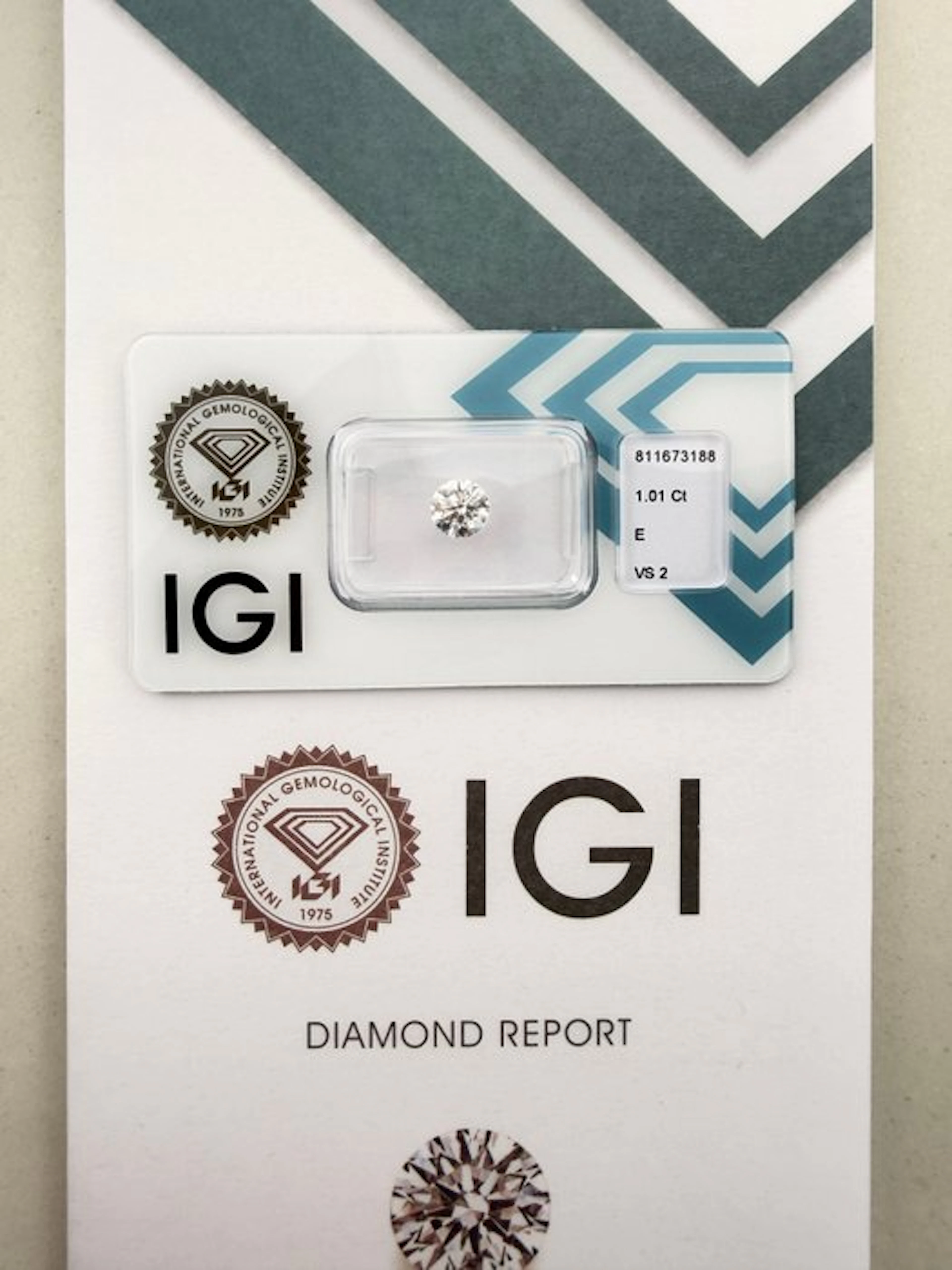 No reserve price - 1 pcs Diamond (Natural) - 1.01 ct...