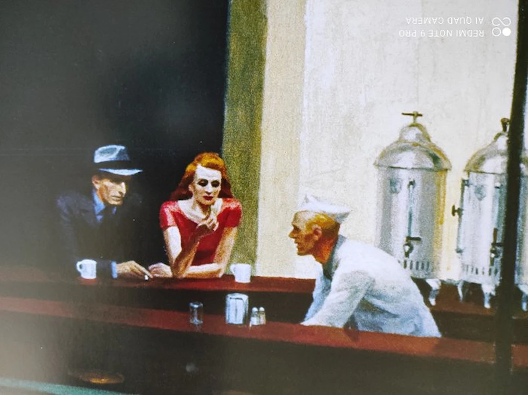 after Hopper - Edward Hopper - Falchi della notte- Impronti Edizione - 1990s