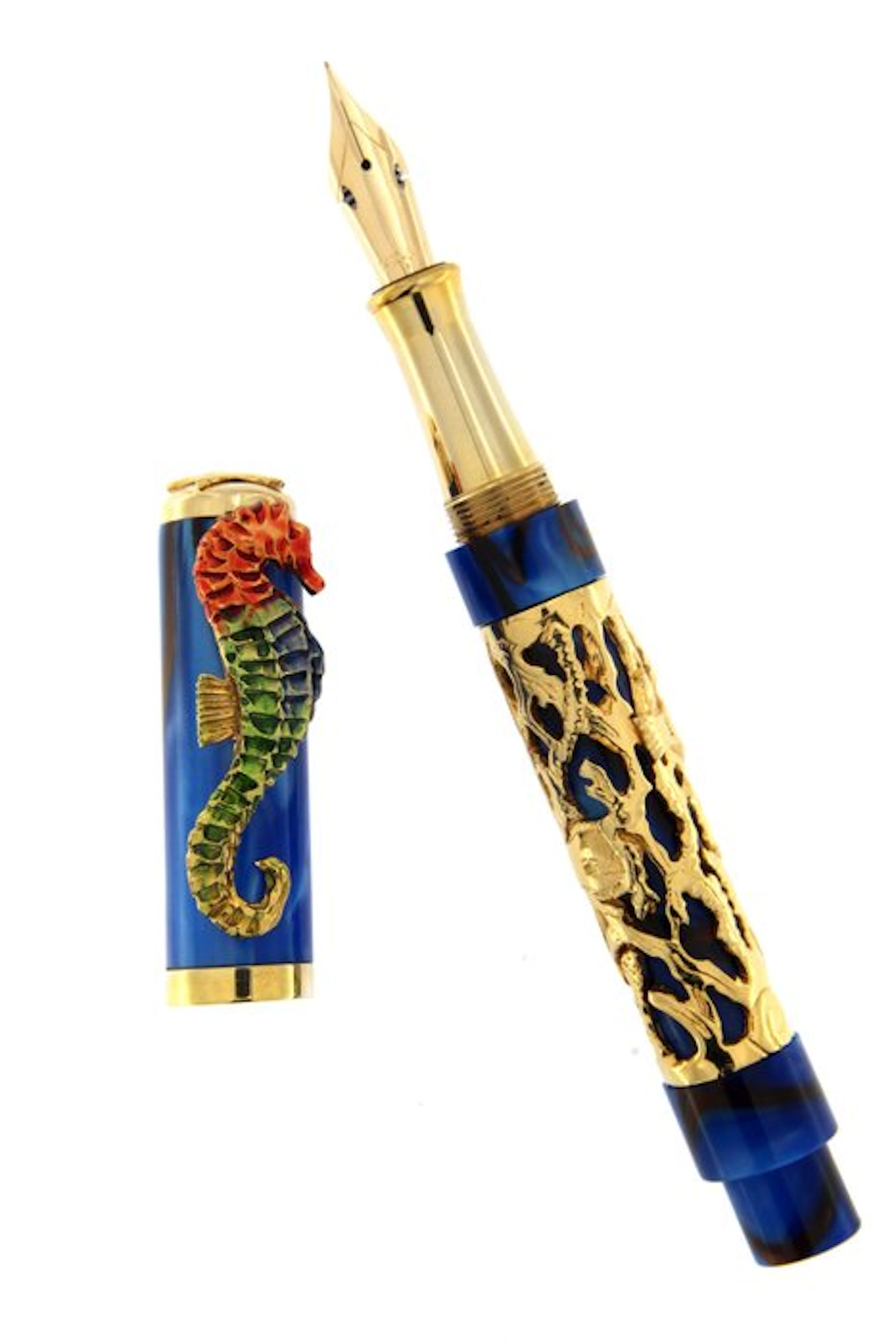 Urso - Fountain pen Hippocampus in sterling silver...
