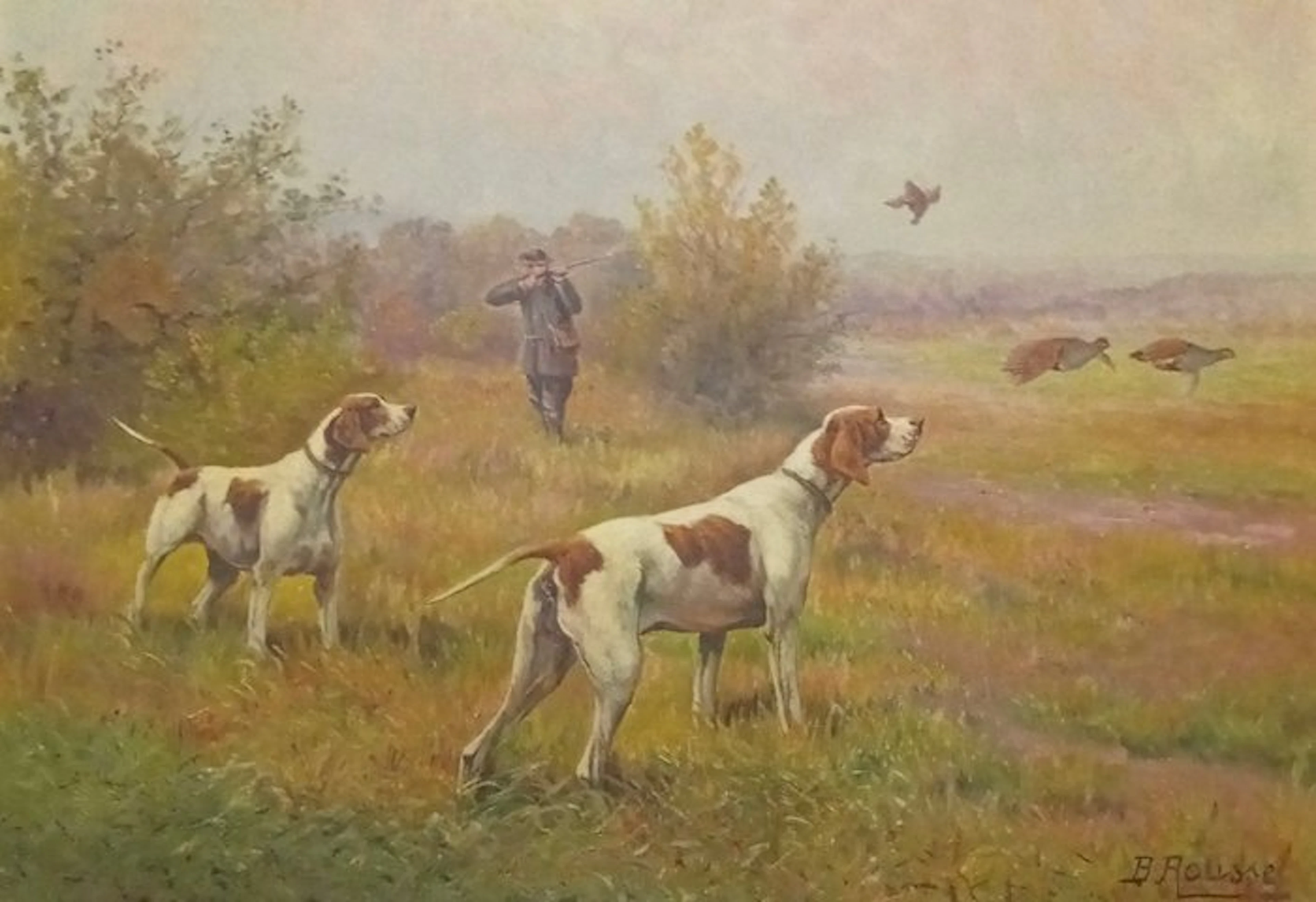 French school (XX) - Chasse à la perdrix