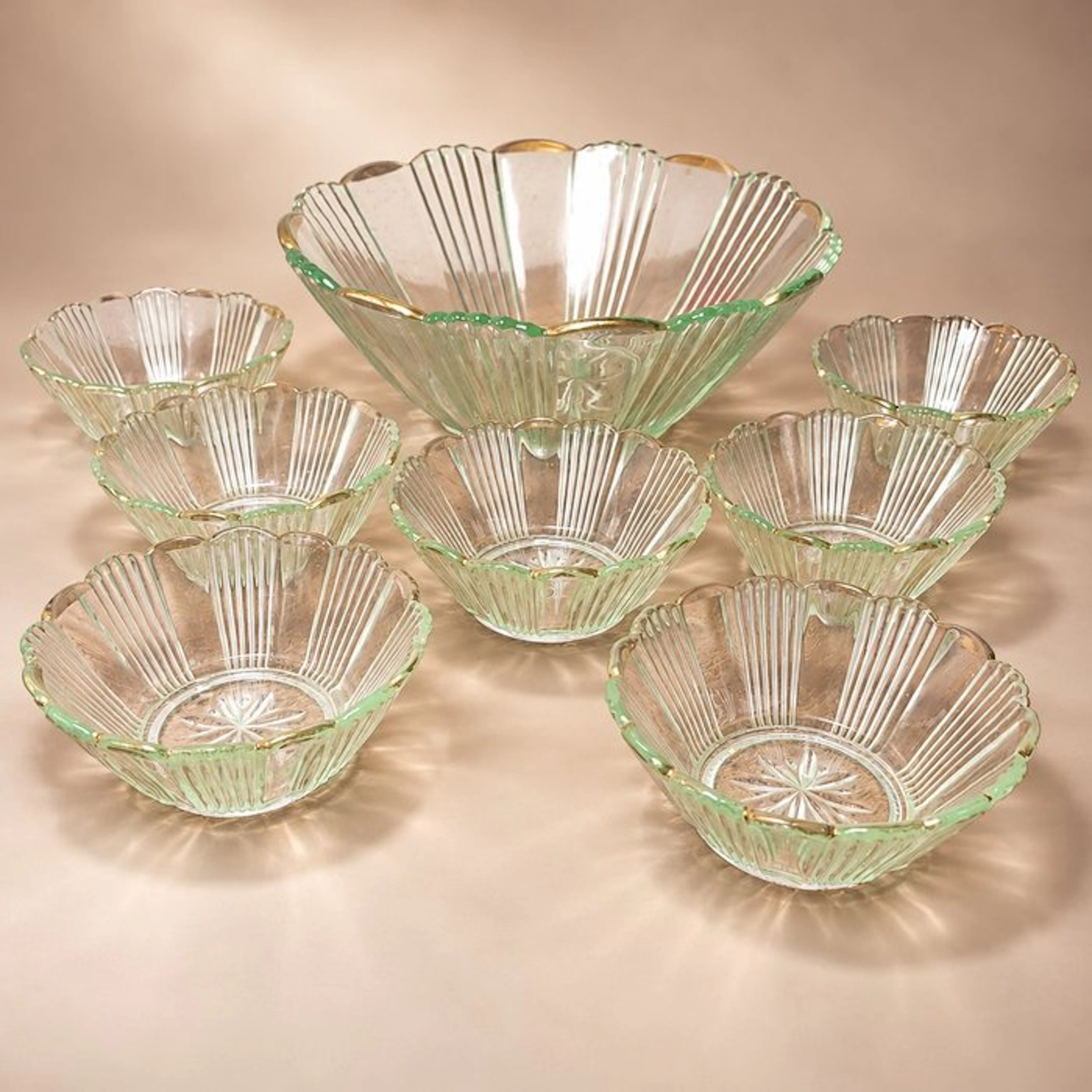 Verrerie française ancienne - Table service (8) - Soft...