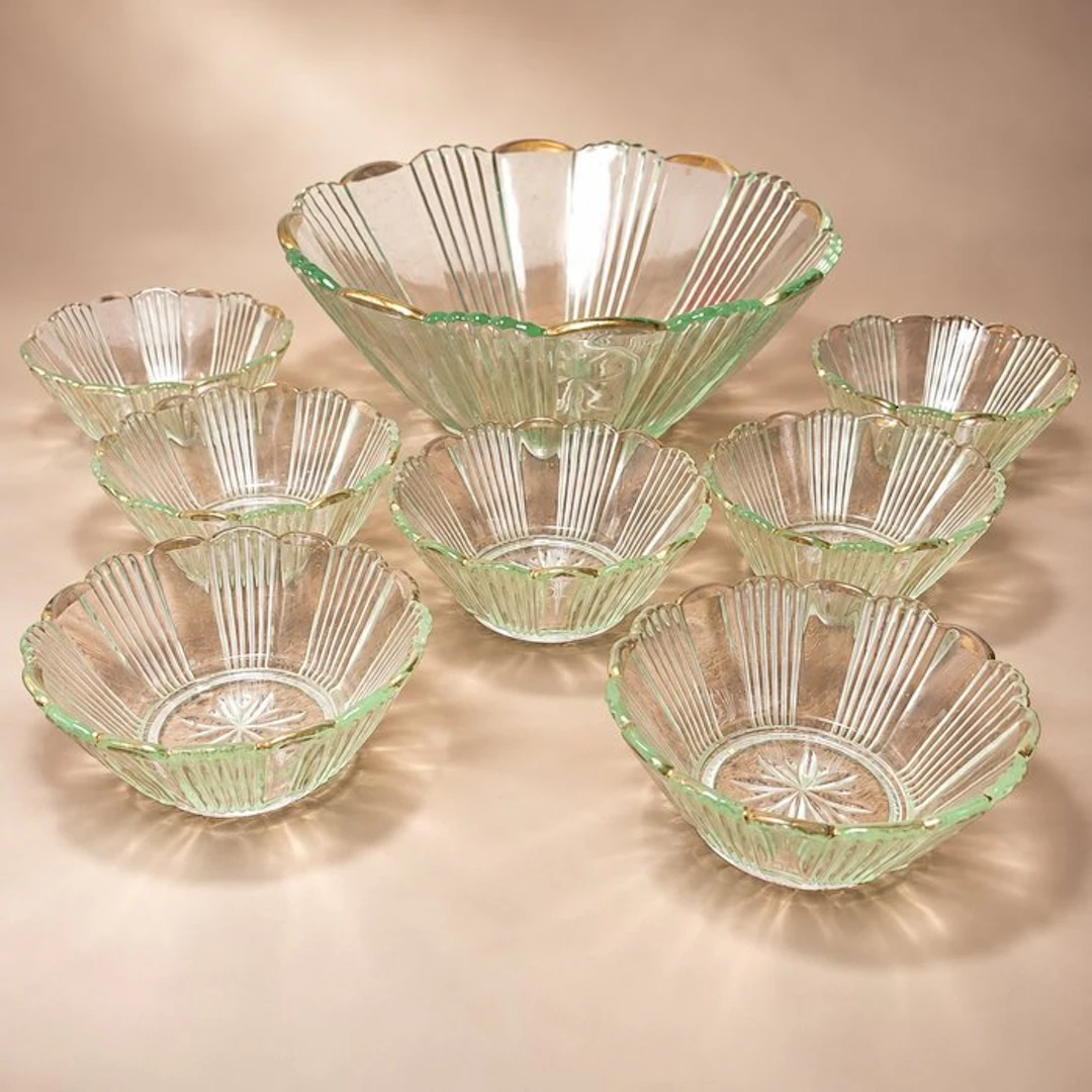 Verrerie française ancienne - Table service (8) - Soft...
