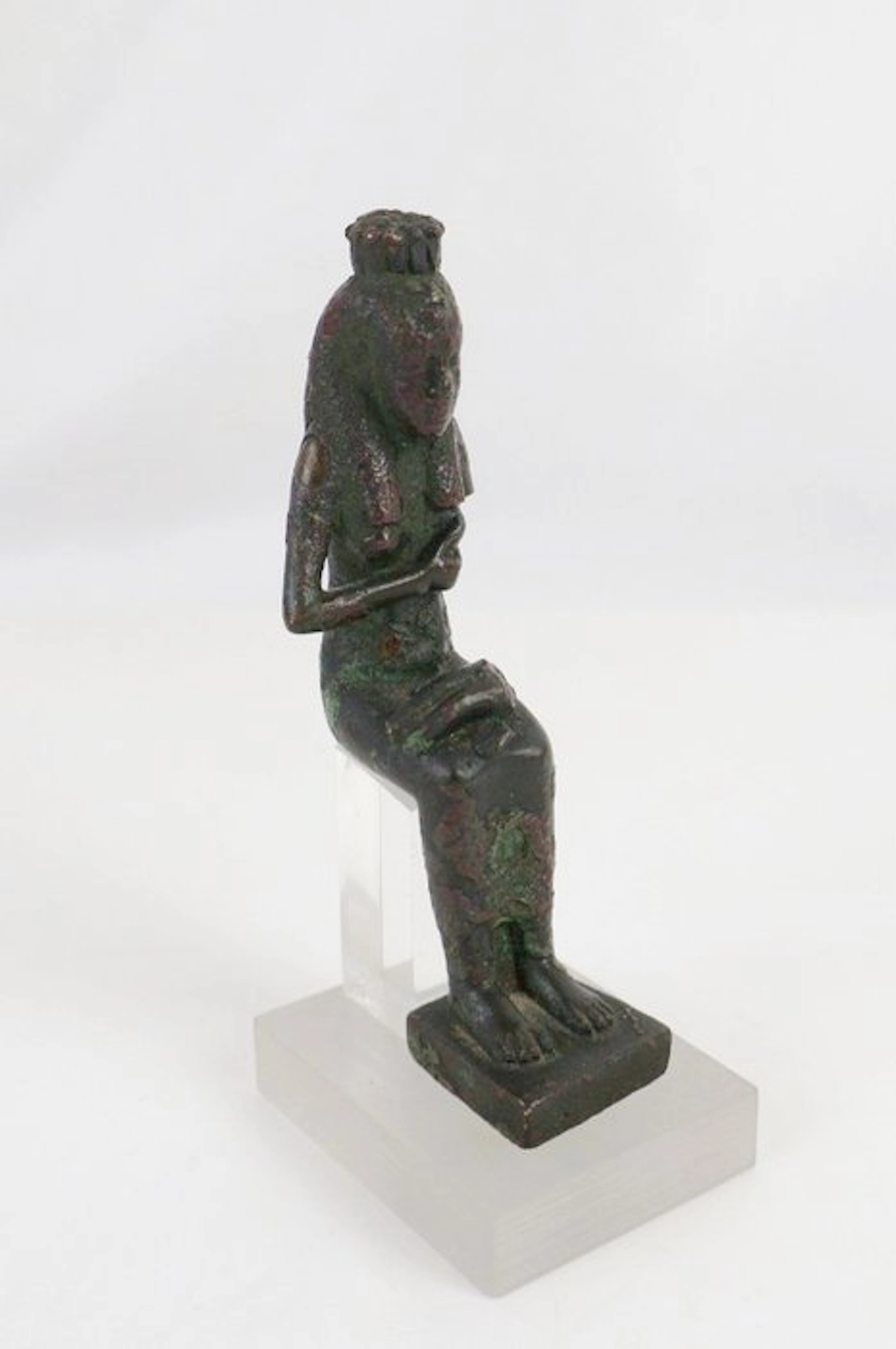 Ancient Egypt, Late Period Bronze Isis Lactans 13,50 cm