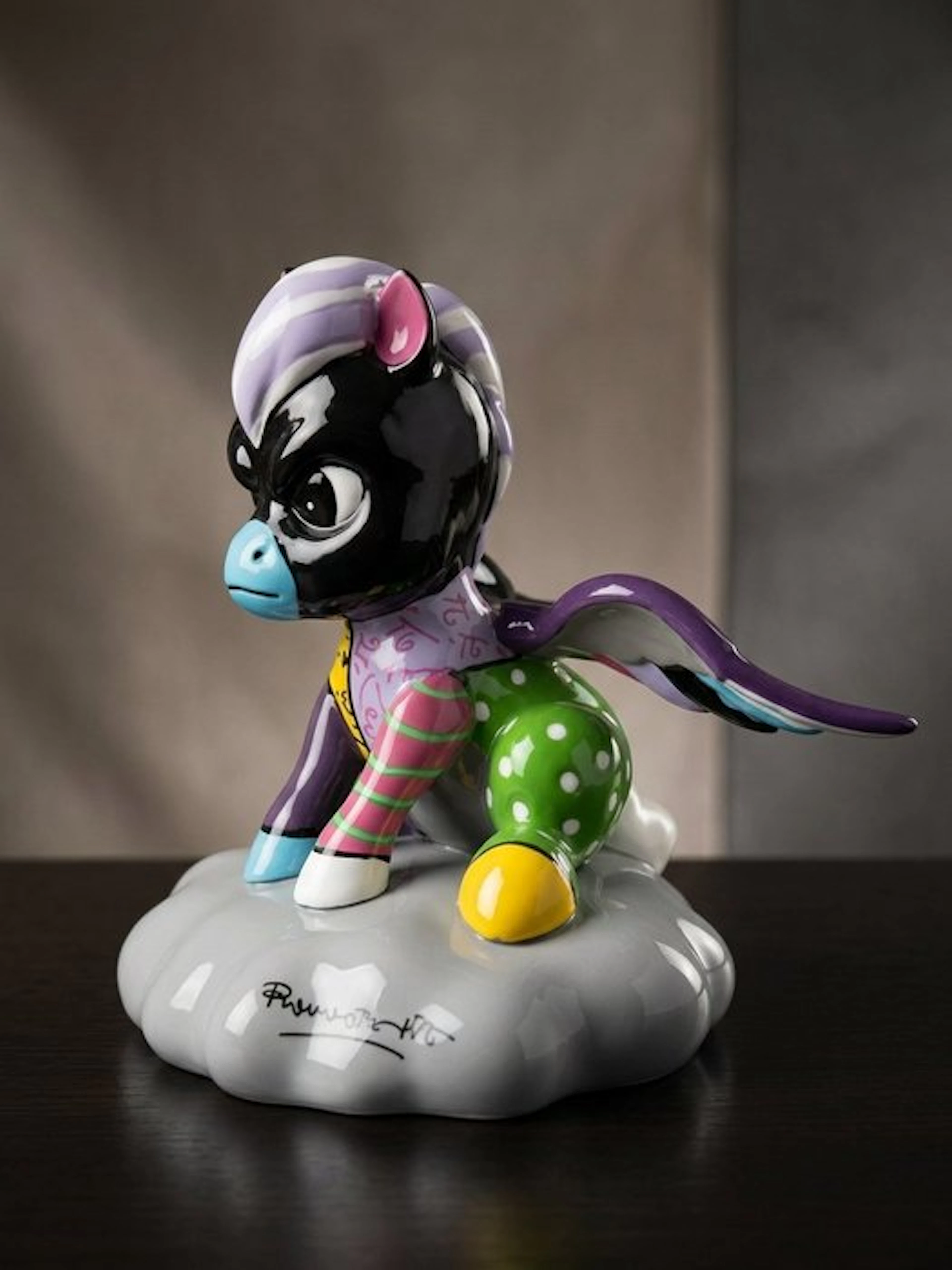 Romero Britto (1963) - Figure - Pegasus collezione Disney - Ceramic
