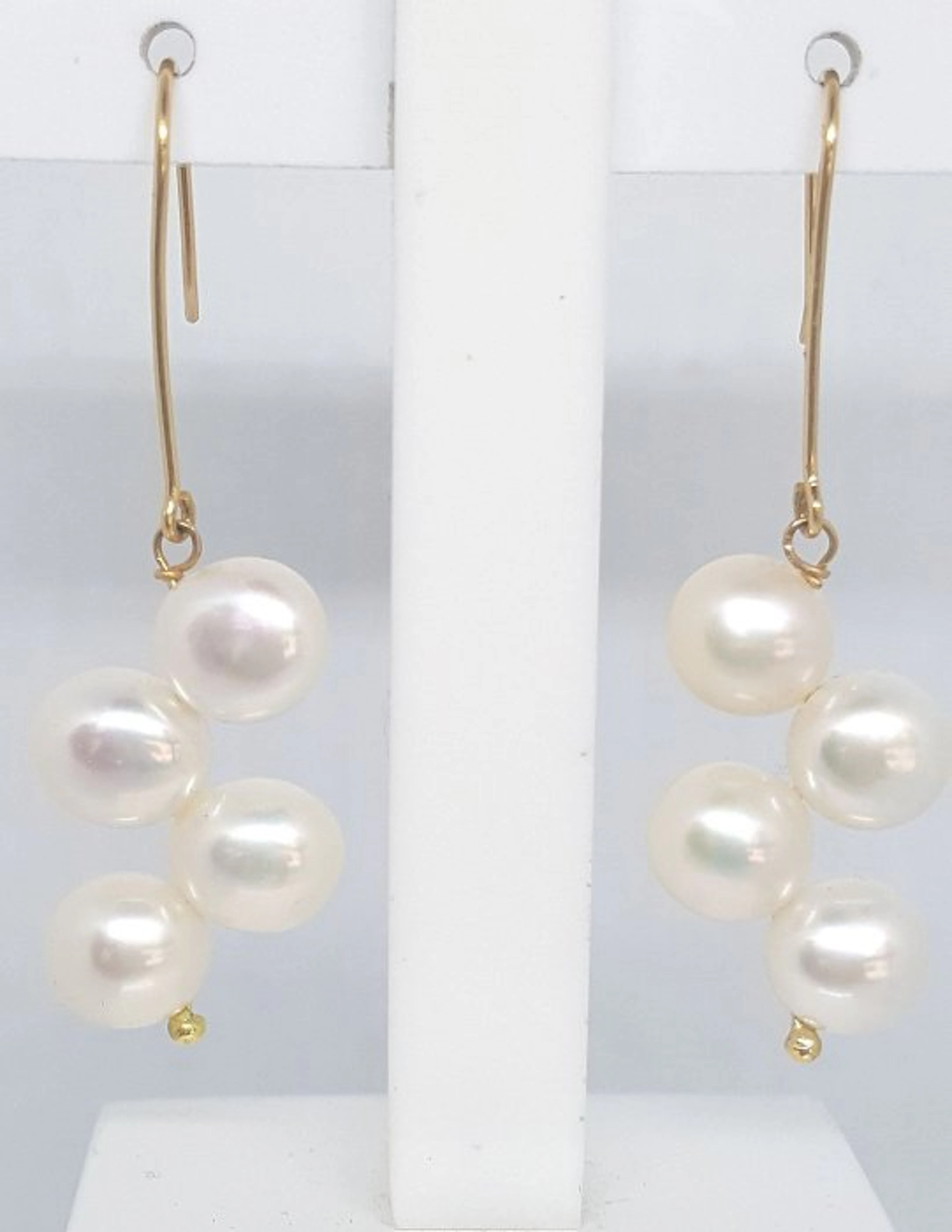 Earrings - 18 kt. Yellow gold Pearl