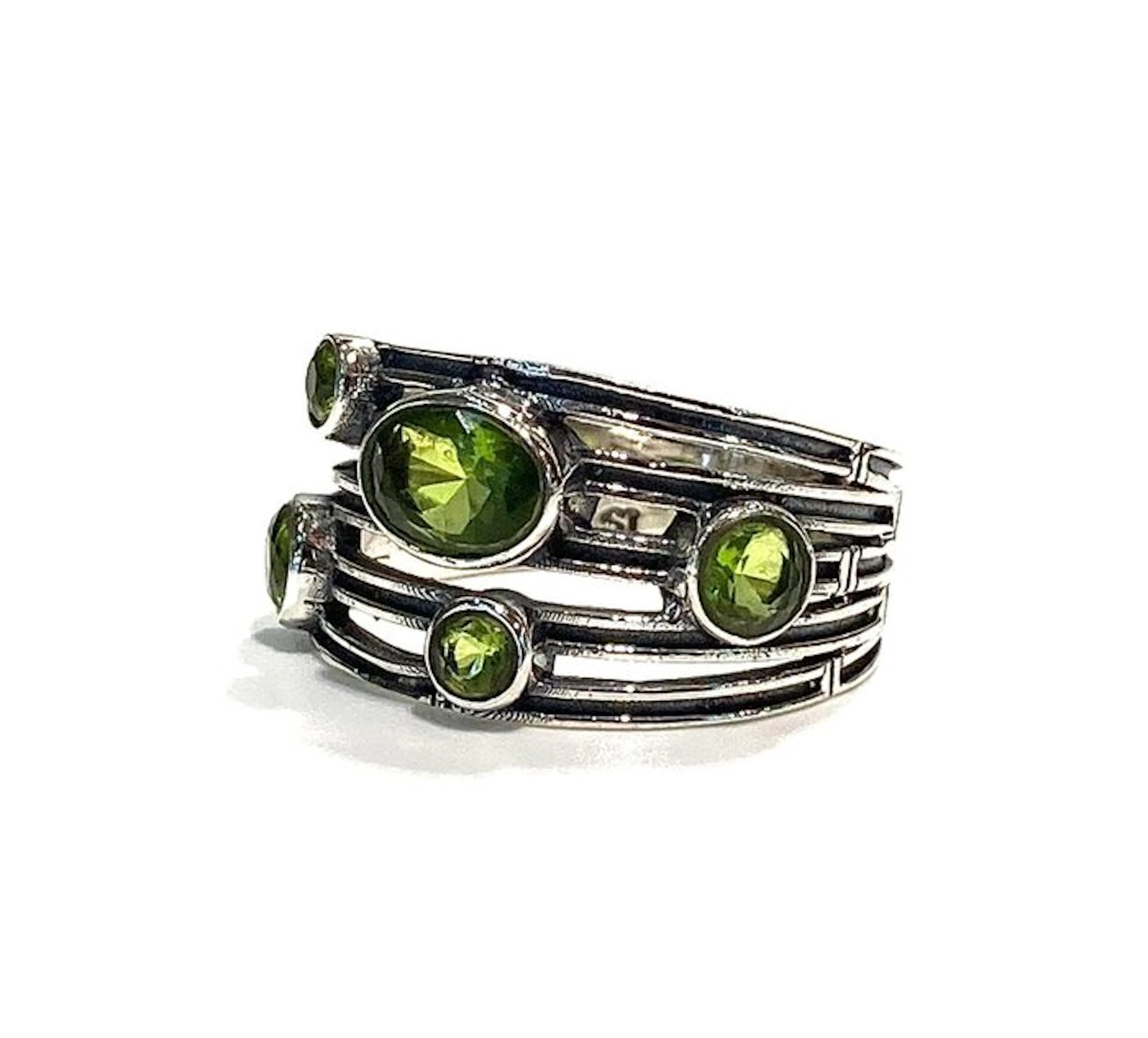 No reserve price - Ale Jewels - Ring Silver Peridot