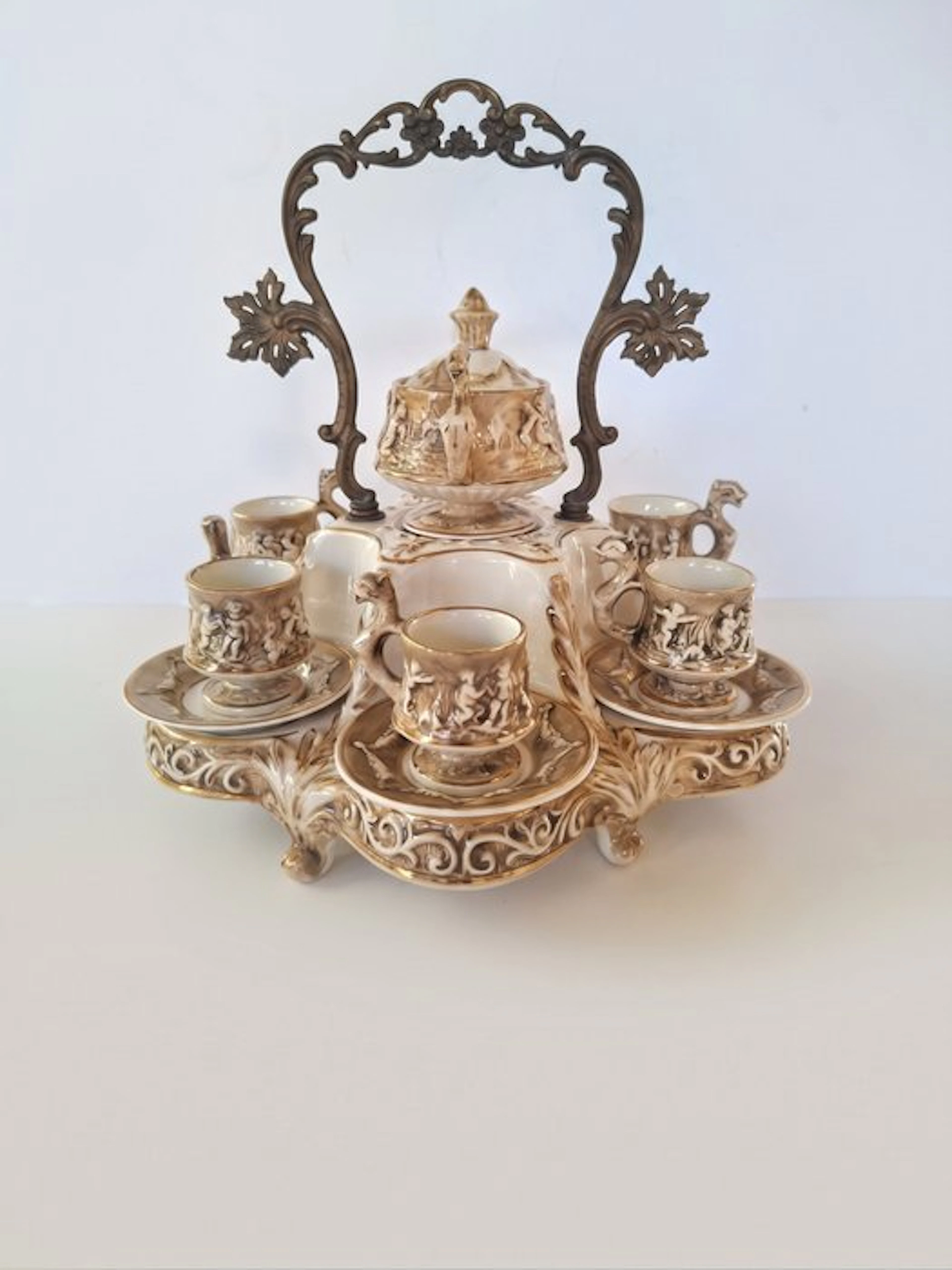 capodimonte - Coffee service (14) - Ceramic, Bronze