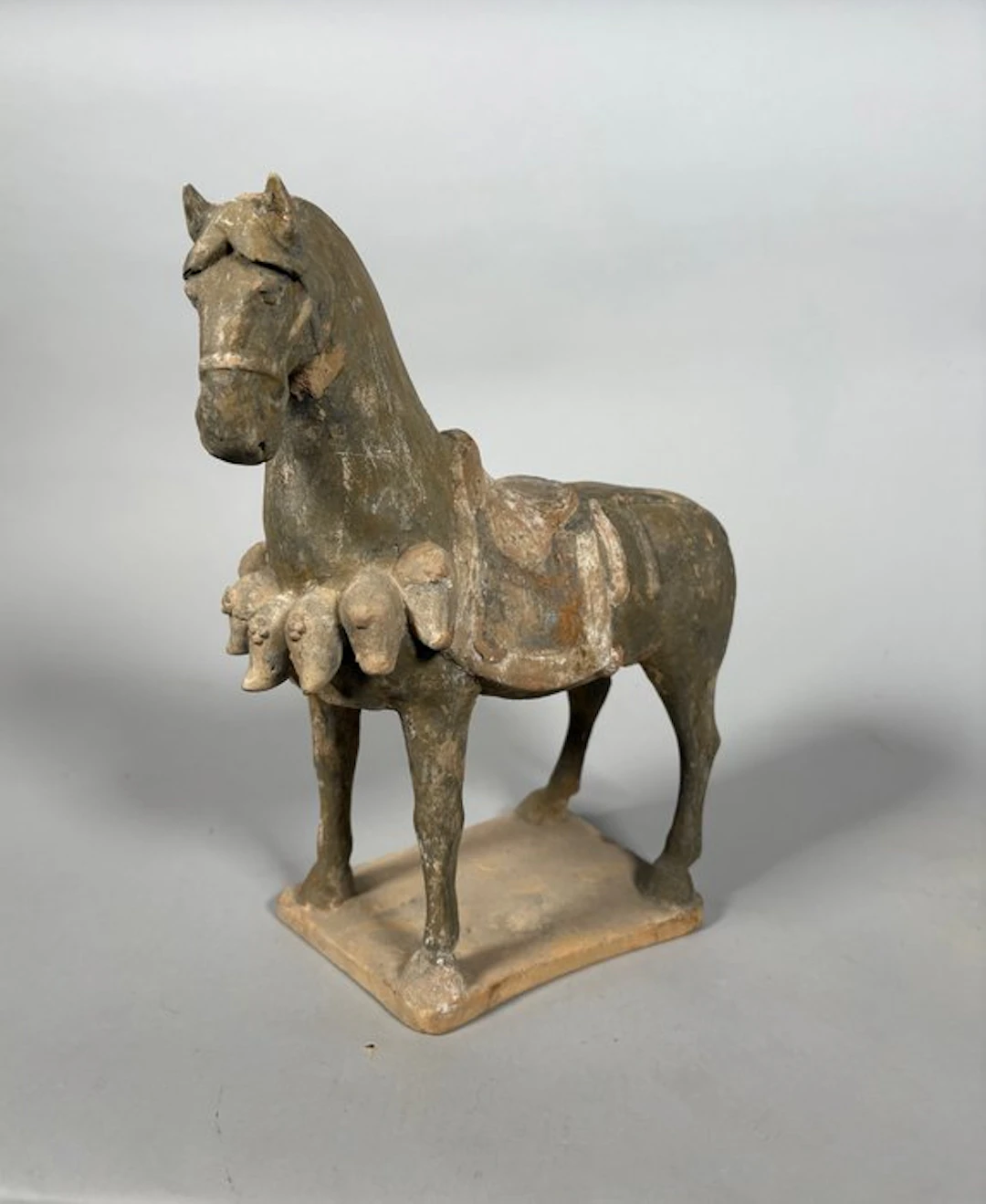 Ancient Chinese, Tang Dynasty Terracotta Mingqi horse - 32 cm