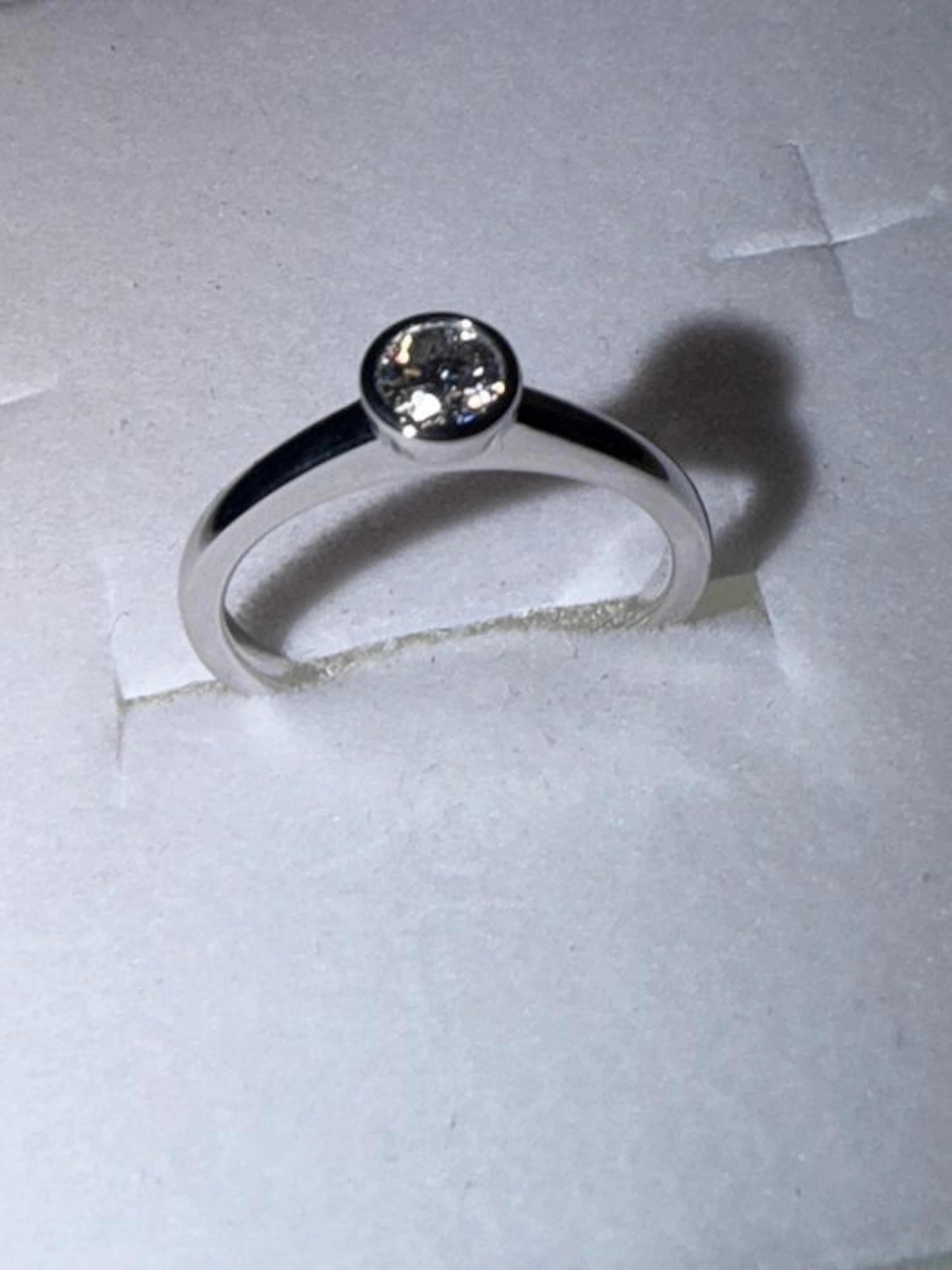 Ring - 18 kt. White gold - 0.29ct. tw. Diamond (Natural)