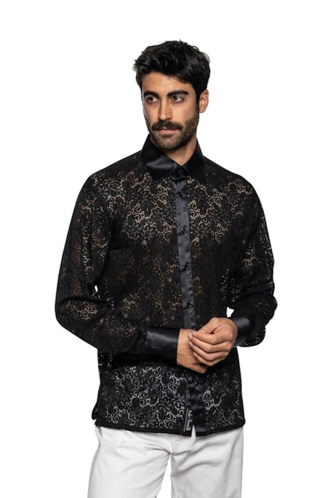 LUXURY ITALO FERRETTI - Size L - Perforated Embroidered...