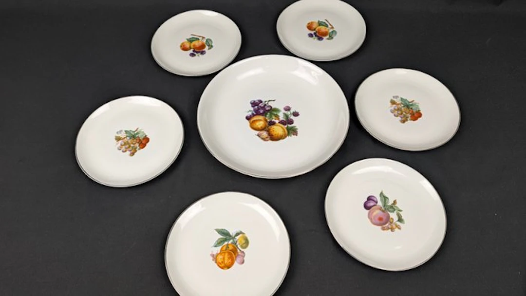Richard Ginori - Rigo Argento - Table service for 6 (7) - Porcelain - fruit set