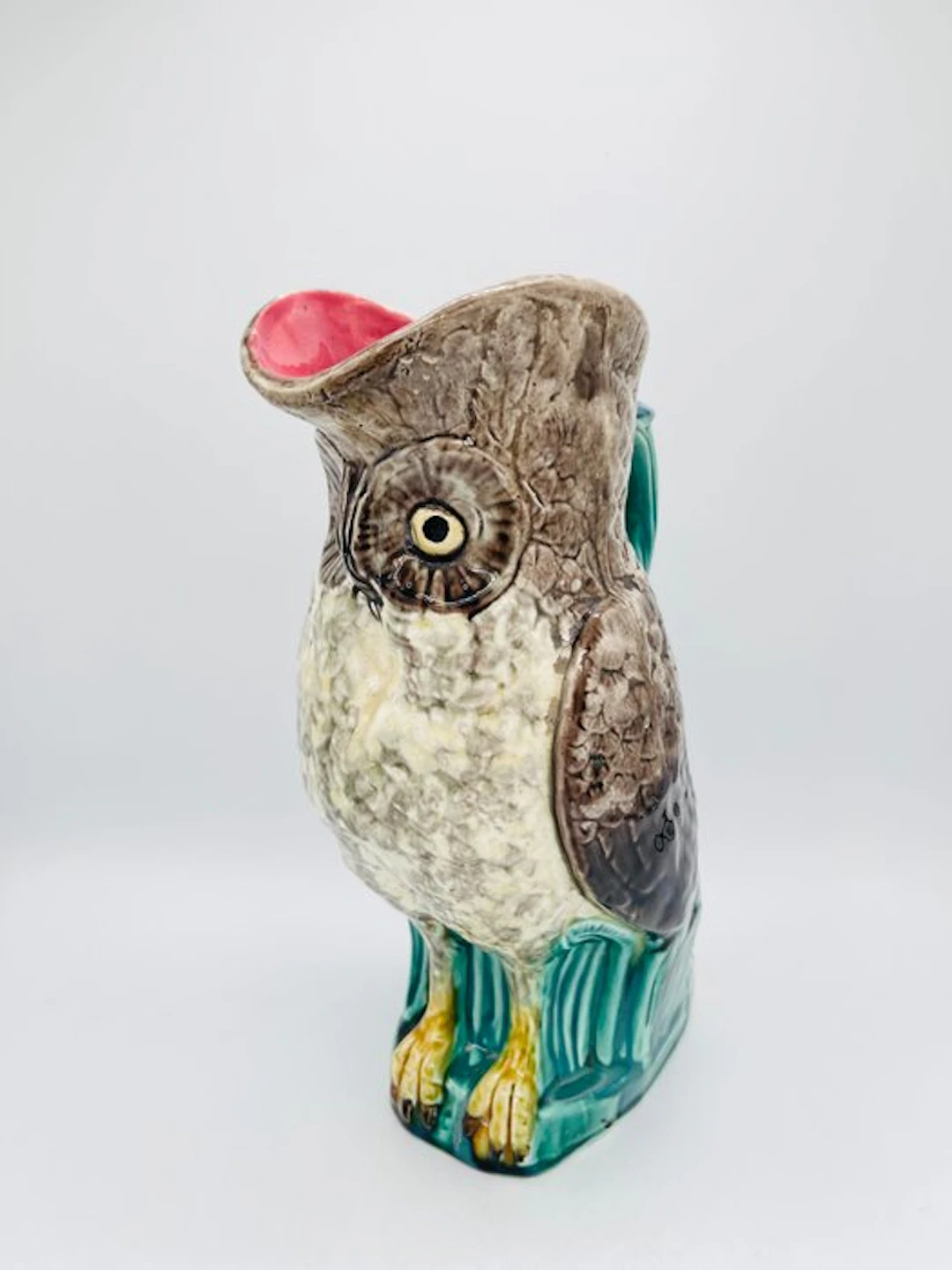 Nimy Les Mons Mouzin Lecat - Jug - Majolica - Large owl jug