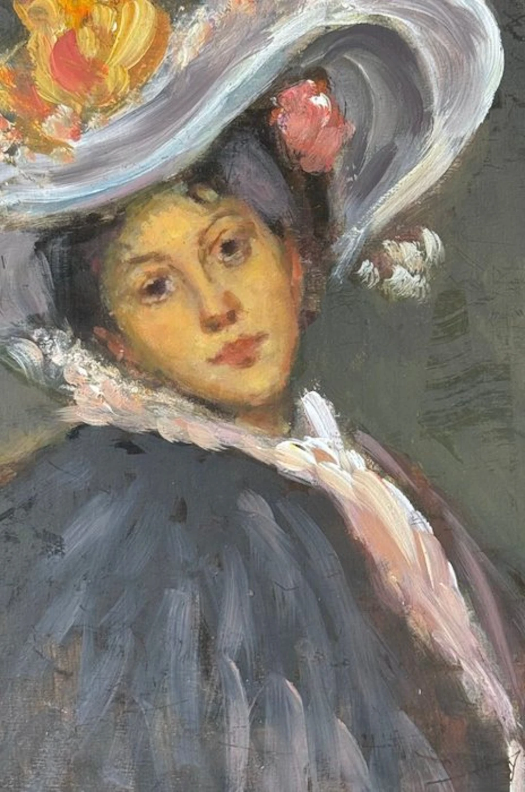 Italian school (XX) - Dama con cappello