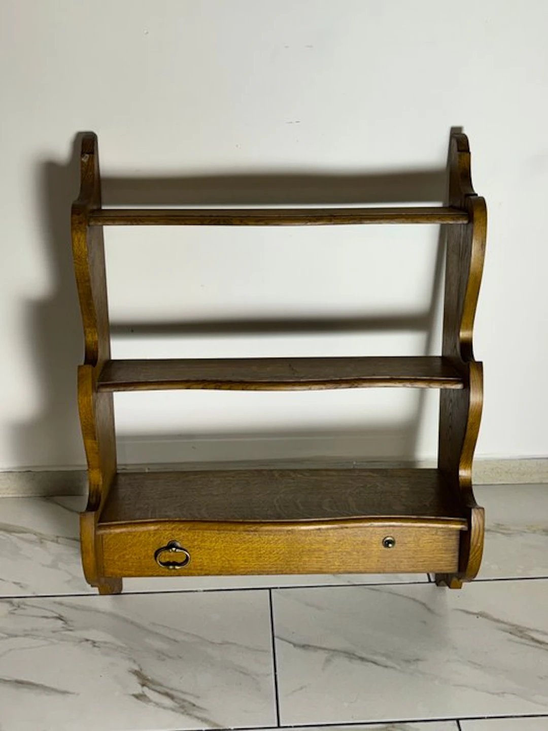 Wall shelf unit - Vintage wall shelf in oak or solid wood...