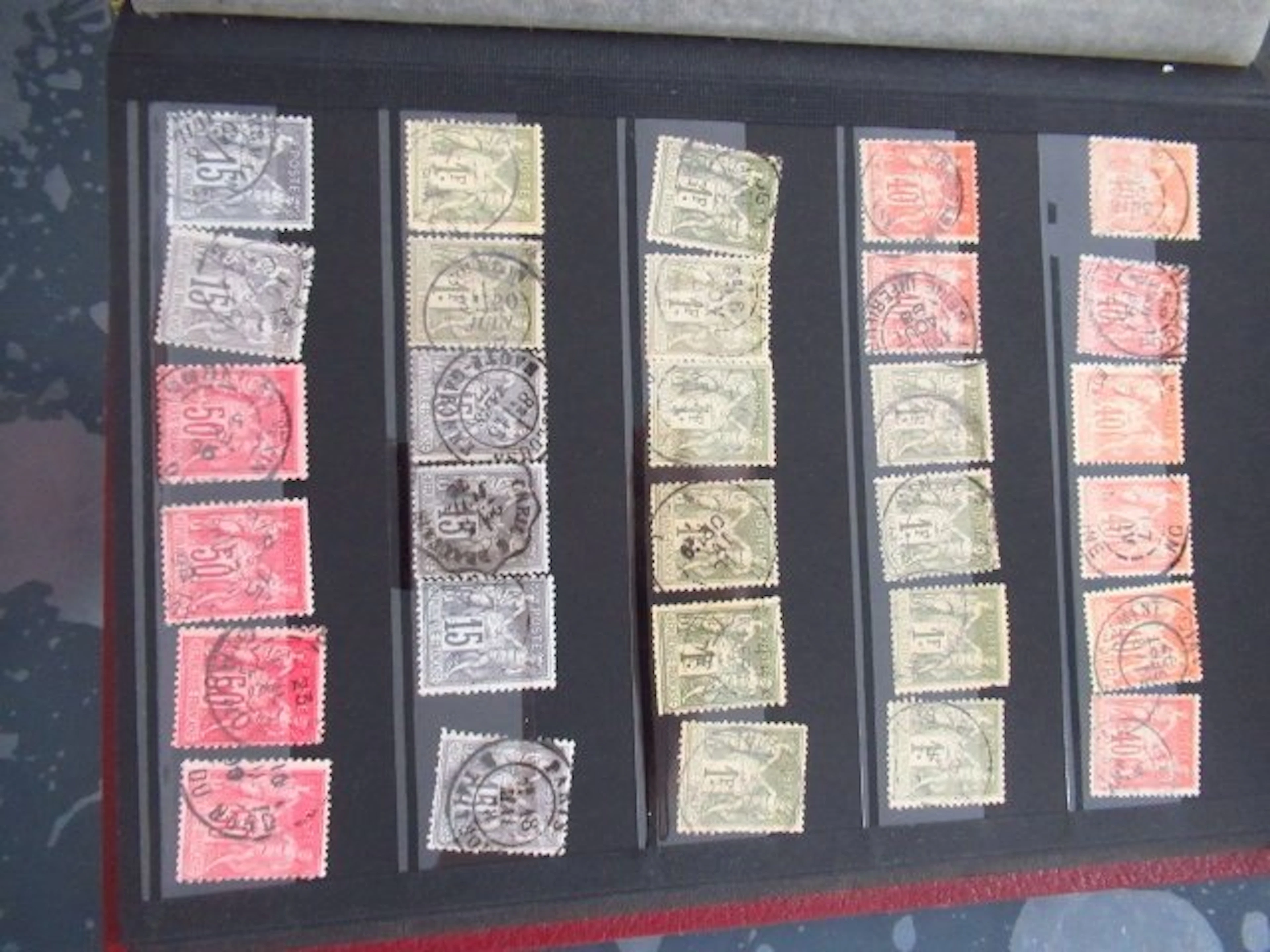 France - sage, importante collection de timbres pour nuances et oblitération