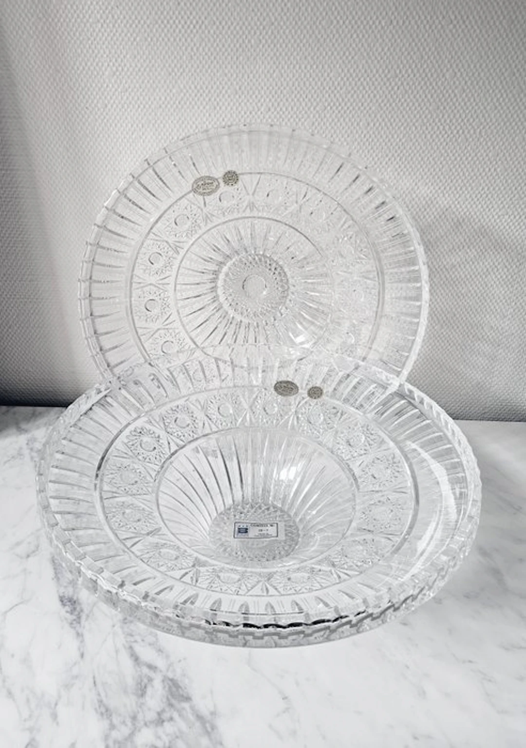 Bohemia - Centrepiece (2) - Crystal - hand-cut crystal 24