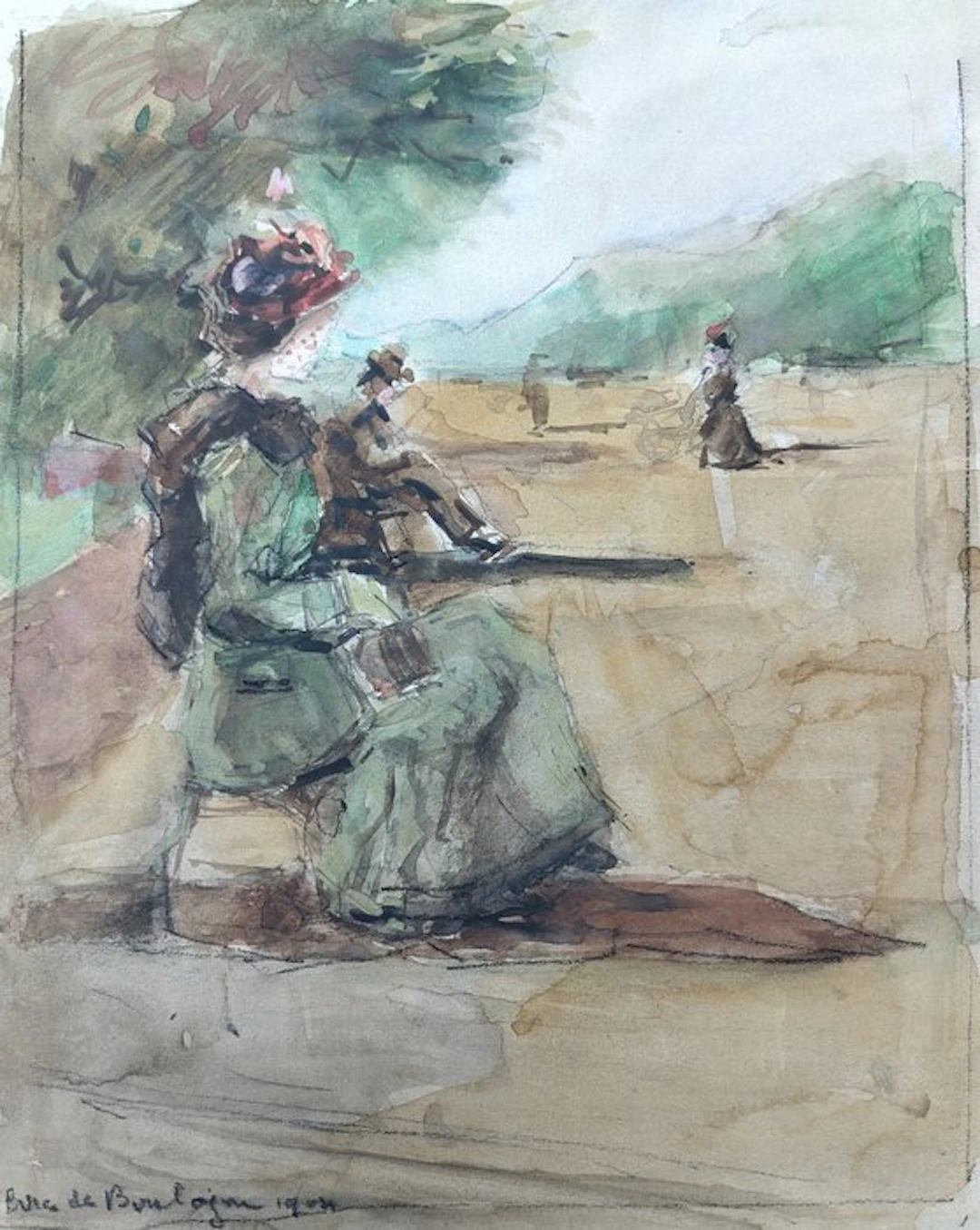 Hollandse school (XX)Naar Isaac Israëls (1865 - 1934) - Au Bois de Boulogne