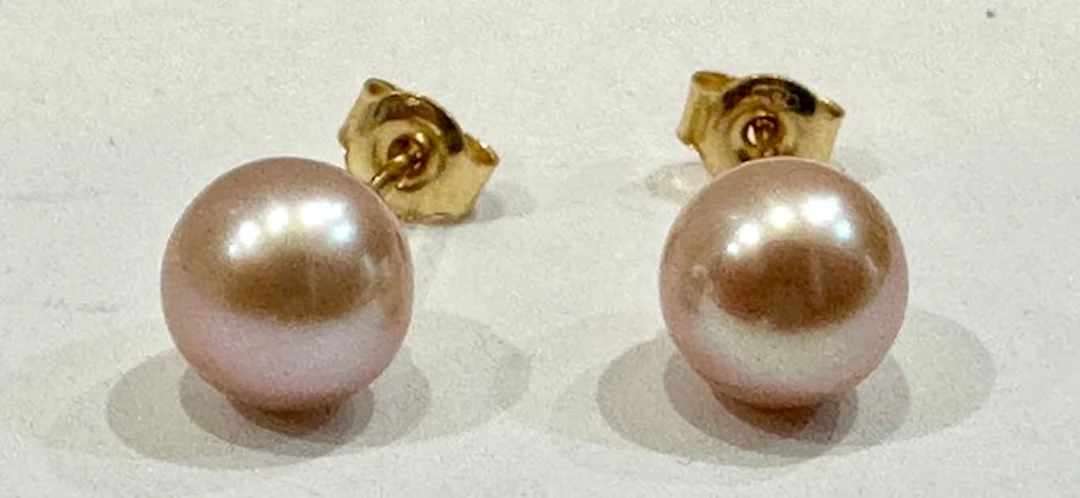 No reserve price - Earrings - 18 kt. Yellow gold Pearl