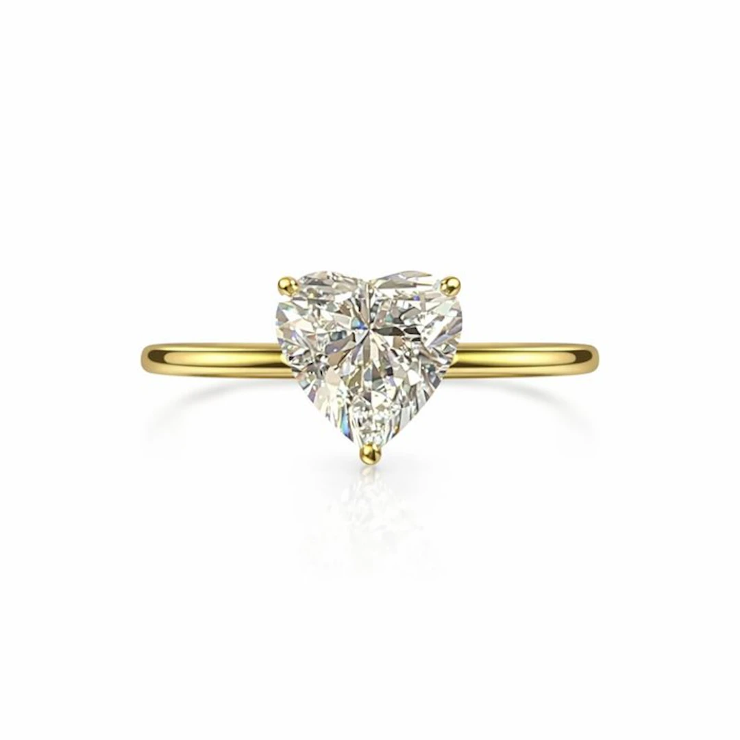 No reserve price - Ring - 14 kt. Yellow gold - 2.03ct. tw. Diamond (Lab-grown)